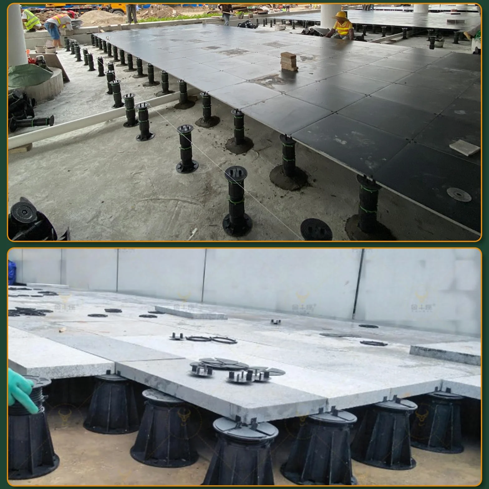10 pezzi Cuscinetti per piedistalli da terrazza, altezza regolabile 18-30 mm, materiale PP, per fontane con giochi d'acqua, pavimentazione di cortili