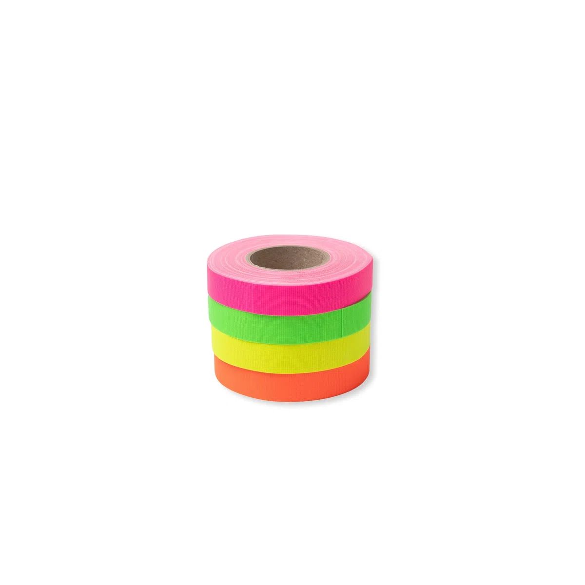 Modulor Nastro in tessuto Gaffa, set di nastri adesivi in tessuto rivestito in PE, altamente adesivo, con adesivo in gomma di alta qualità, 4 rotoli da 15 mm x 12,5 m, giallo, arancione, verde, rosa