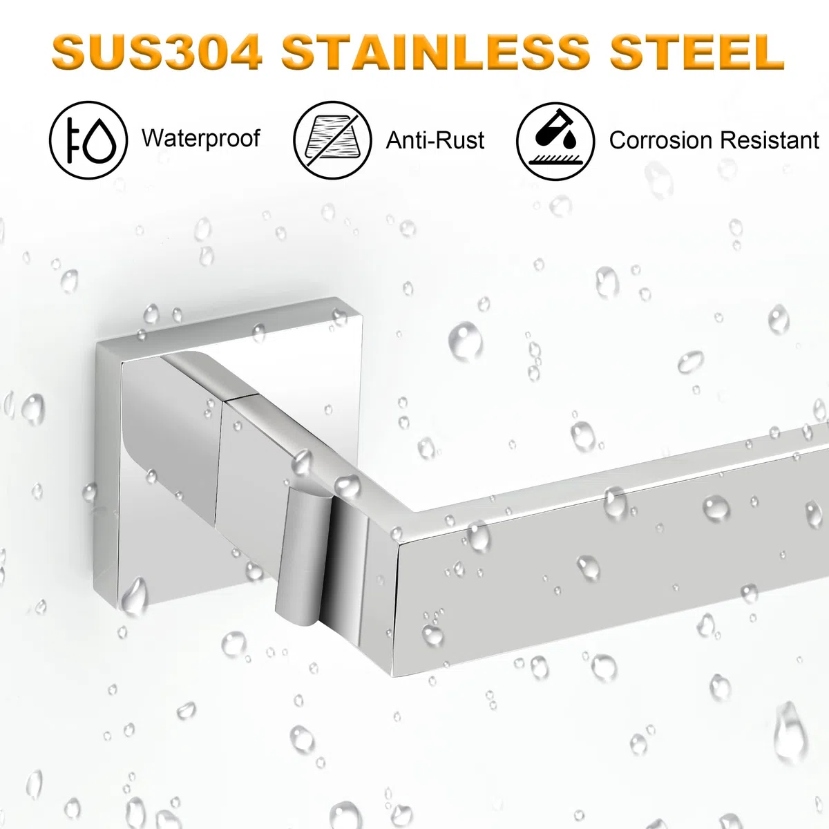 Sayayo Porta Asciugamani Bidet Porta Asciugamani Bagno Porta Asciugamano Bidet Porta Salviette 40CM Appendi Asciugamani Bagno, SUS304 Acciaio inossidabile Cromo Lucido