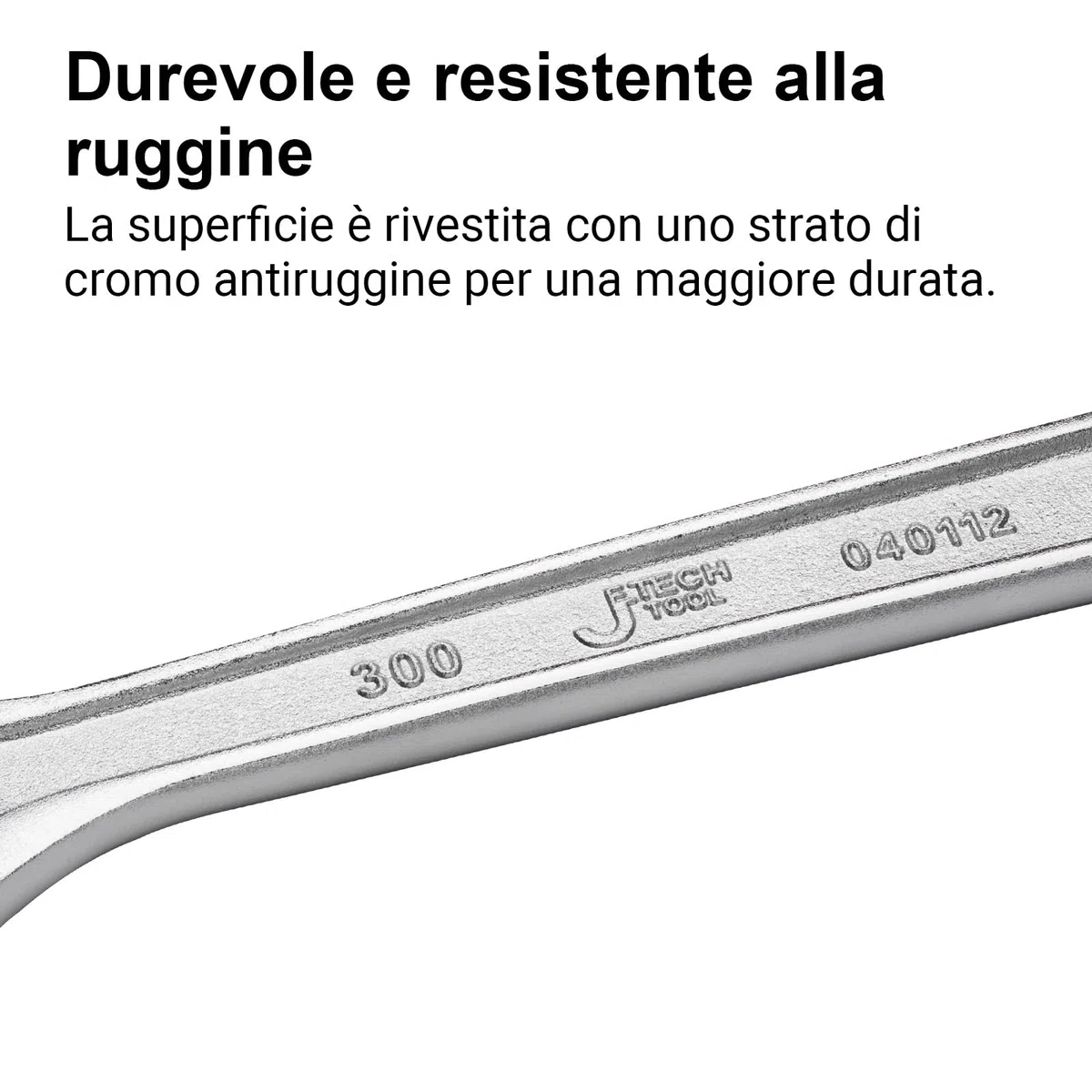 Jetech 12" Chiave inglese regolabile, SAE, Cr-V, mezzaluna con ganasce da 0 a 40 mm