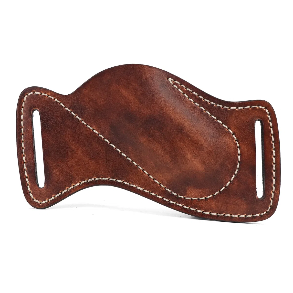 TOURBON Portautensili multiuso in pelle fatto a mano EDC Pocket Knife Organizer Torcia portautensili per cintura
