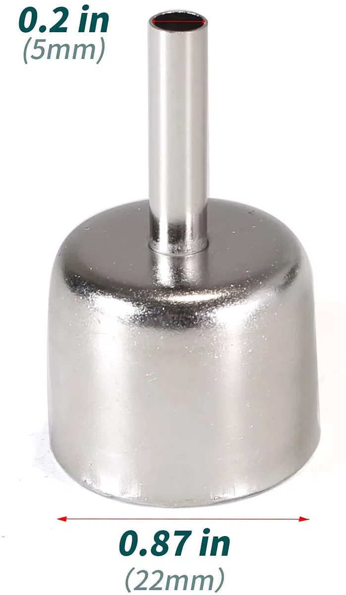 YIHUA # 2300 Ugelli di rilavorazione per pistola termica, confezione da 4 (5 mm, 8 mm, 10 mm, 13 mm* 10 mm) Per tutte le stazioni di rilavorazione TRANNE la serie Yihua 993DM 959D-II