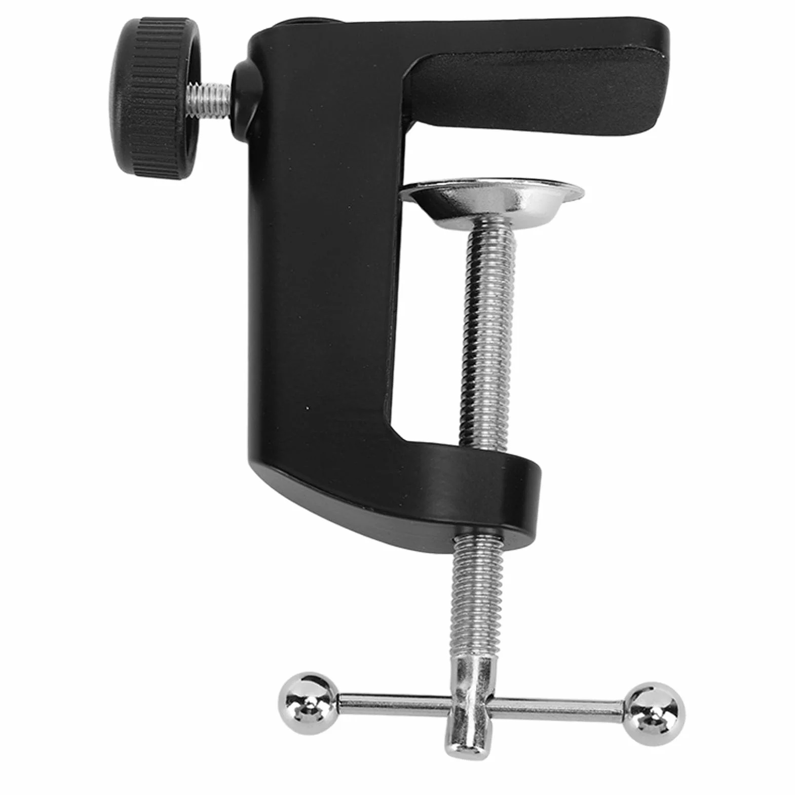 Morsetto a C da Scrivania, Morsetto a C per Montaggio da Tavolo da Tavolo in Lega di Alluminio da 2,4 Pollici 61 mm con Doppi Cuscinetti Antiscivolo, per Braccio del Microfono, Base della Lampada