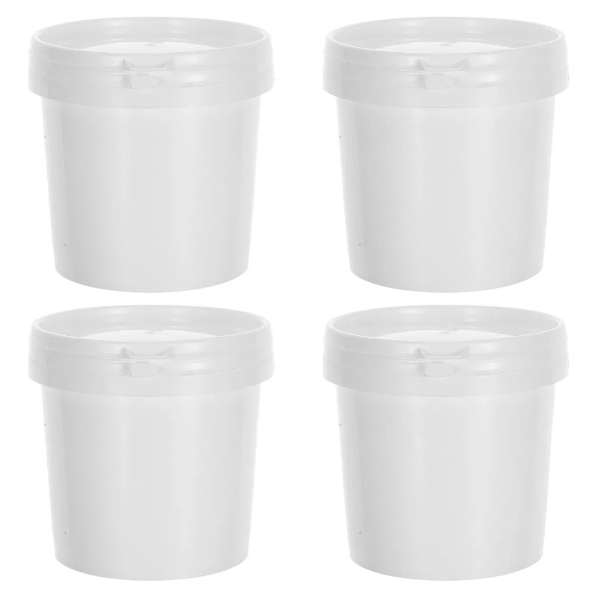 Set di 4 vasetti di vernice vuoti con coperchio, contenitori di vernice da 500 ml, secchi per pigmenti, dolcetti, artigianato, decorazione, fai da te, progetti