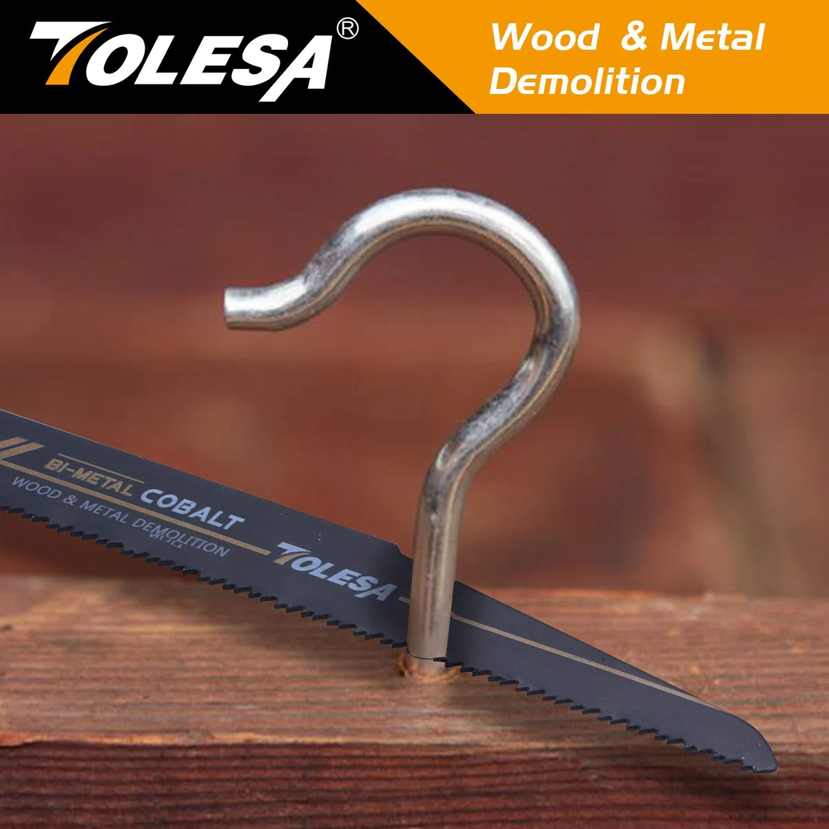 Tolesa Lama per sega alternativa, lama bimetallica con cobalto, 300 mm 8+10TPI, per lo smontaggio di metallo e legno, 5 pezzi