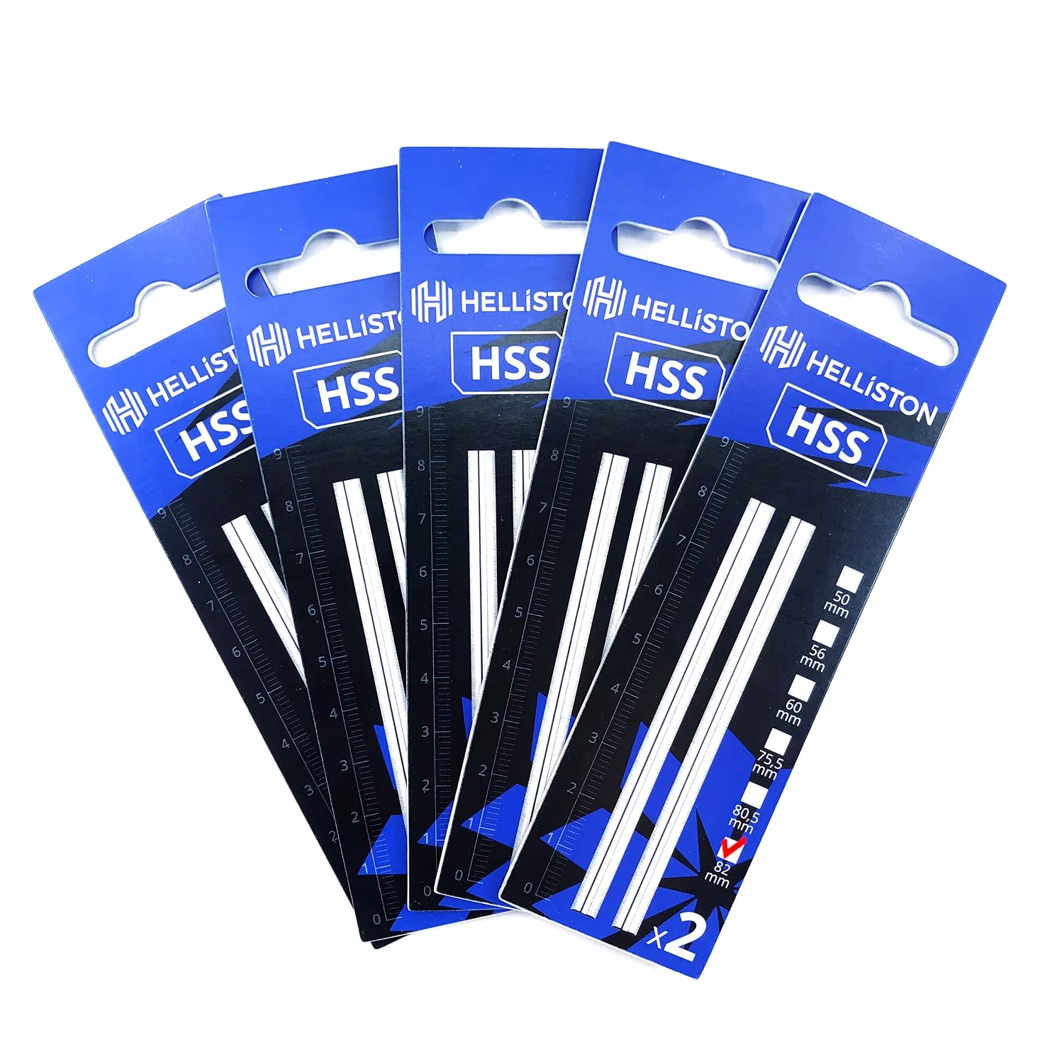 HSS Coltelli per Bosch GHO 6500 SENZA PLASTICA, 82mm (5 coppie = 10 lame)