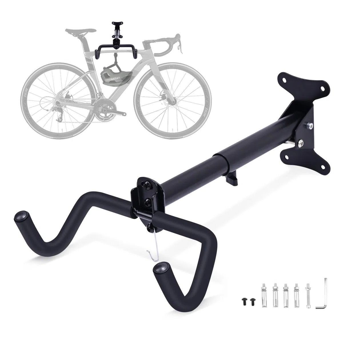 Supporto da Parete per Bicicletta, Sostegno per Bicicletta, Appendi Bici da Muro con Imbottitura Morbida, Gancio per Bicicletta a parete, Garage Gancio per Bicicletta MTB, Bici da Corsa
