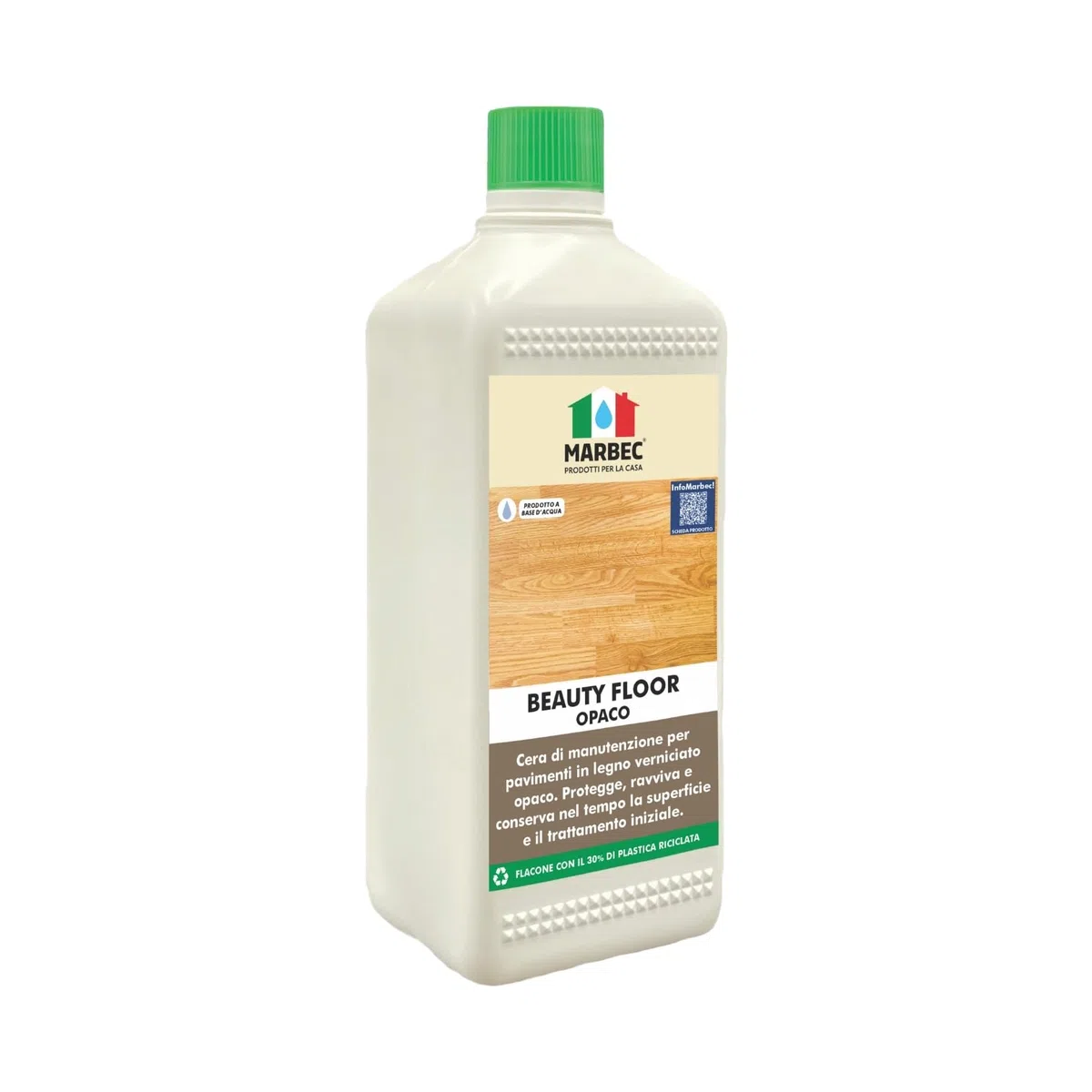 MARBEC BEAUTY FLOOR OPACO 1LT Cera di manutenzione per legno verniciato opaco. Protegge, ravviva e conserva la superficie e il trattamento iniziale.