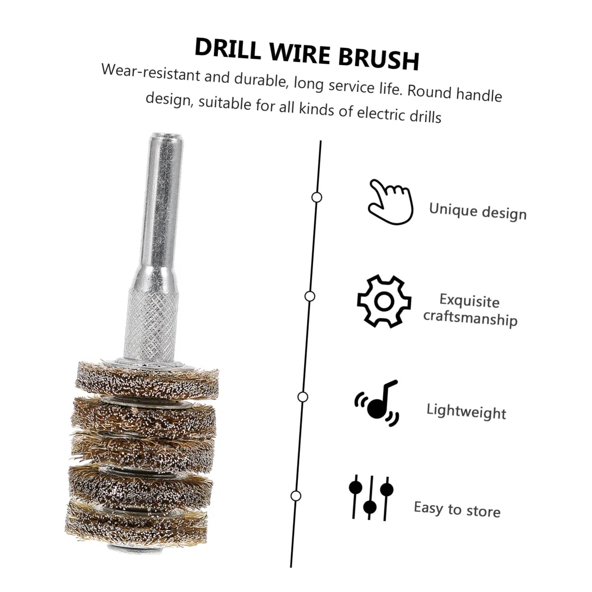 iplusmile 3pezzi Spazzola Per Trapano Strati Accessorio Elettrico Per Rimozione Ruggine Pulizia e Sgrassatura Di Superfici Metalliche e Compatibile Con Trapani Elettrici e Ricaricabili