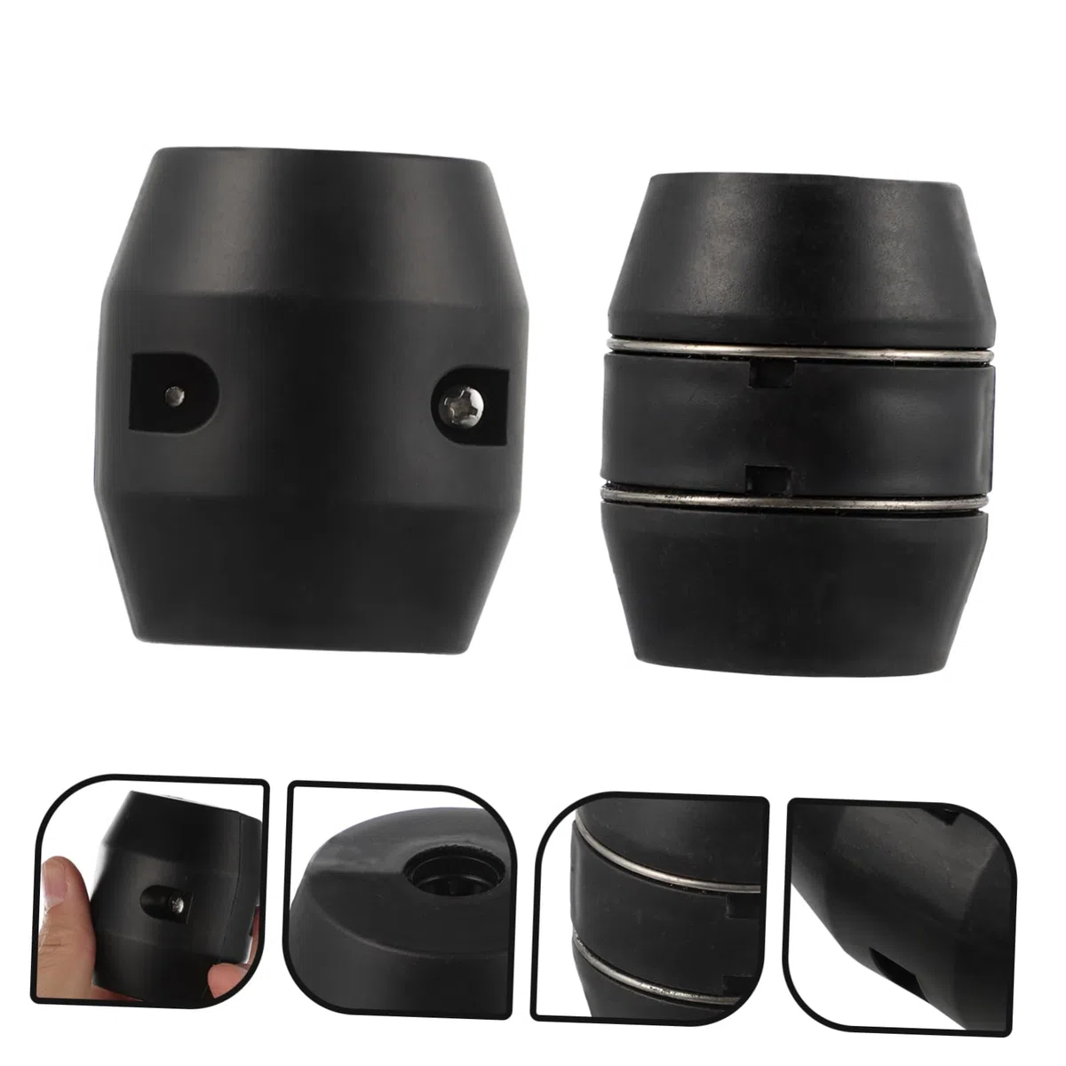 NUOBESTY Palla di Gravità per Tubo Flessibile da Cucina in Plastica Nera, Peso Aumentato per Rubinetto Estraibile, Confezione da 2 Pezzi, Accessorio per Lavello e Rubinetto