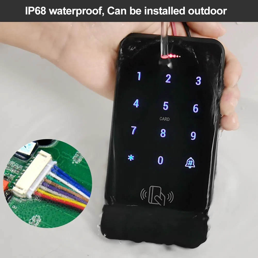 S20 Controller di Accesso Sistema di Controllo Accessi, Tastiera Retroilluminata RFID Apertura Porta Password IP68 Impermeabile Lettore di Schede 125 kHz con 10 Portachiavi EM4100