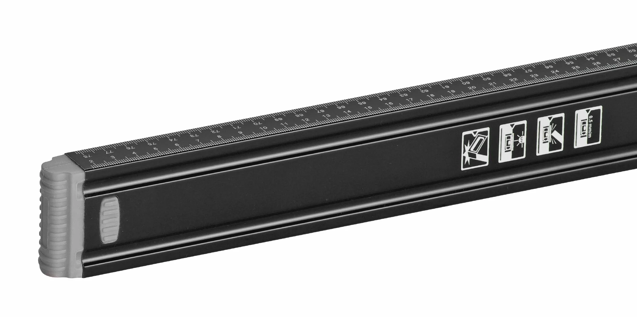 kwb Livella in alluminio 100 cm, livella antiurto, precisione 0,5 mm / m, testata VPA, misurazioni di alta precisione, 1 livella orizzontale e verticale ciascuna, protezione in gomma