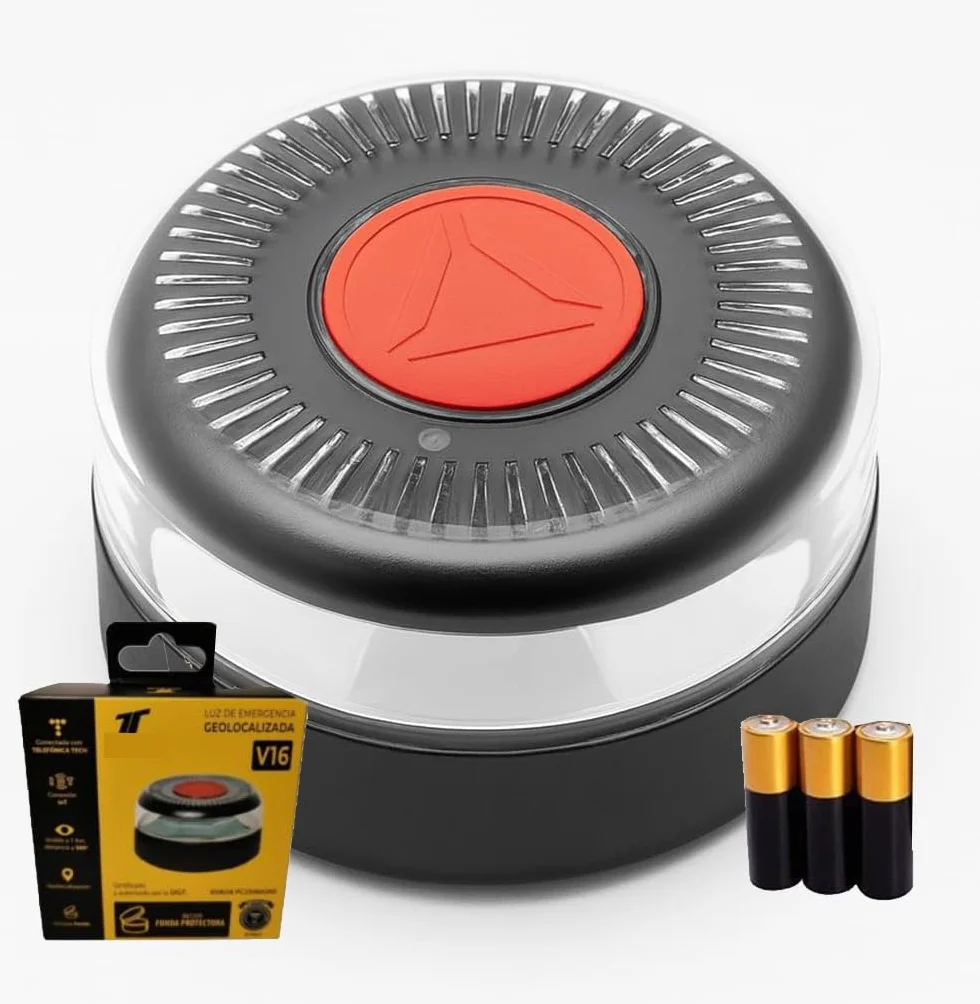 Suinga Luce d'Emergenza Auto V16 Omologata DGT con Geolocalizzazione - Faro v16 omologato dgt - Luce omologata per Auto Emergenza