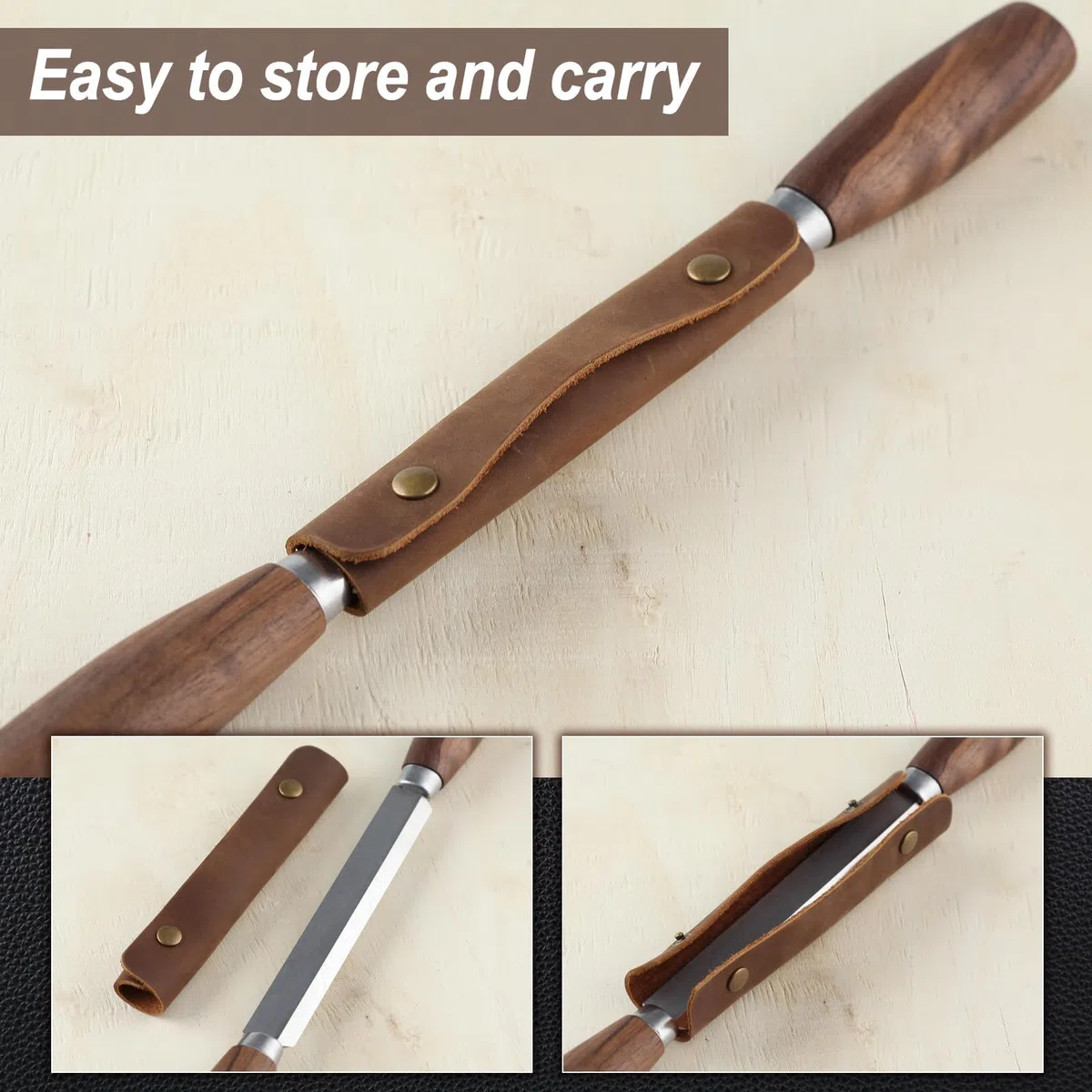 Strumento per la lavorazione del legno Coltello da disegno da 4,3 pollici SK5 Coltello da disegno con guaina in pelle Strumenti per intaglio del legno Coltello da disegno del legno Utensili