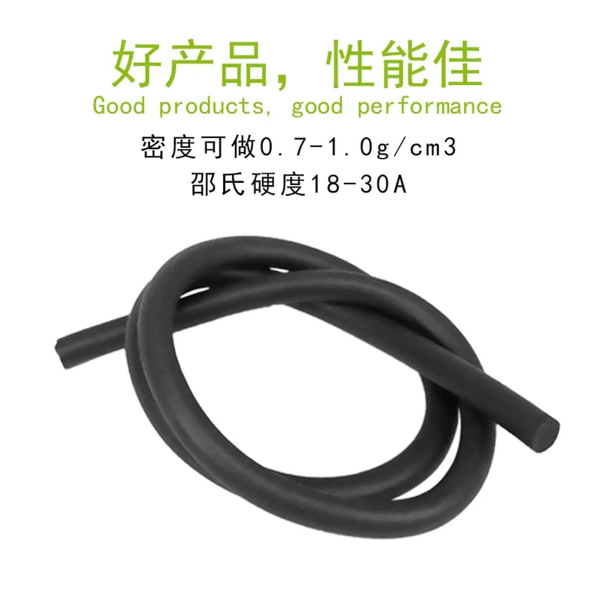 Striscia di tenuta in gomma spugna solida rotonda, Guarnizione ad anello tonda in gomma siliconica espansa nera da 2 mm a 10 mm(O dia 5mm)