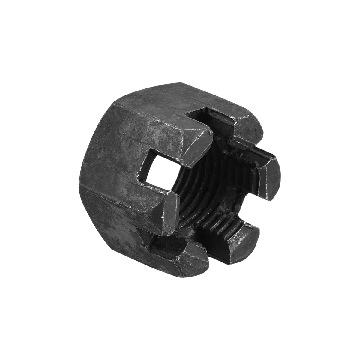 QUARKZMAN Dado Esagonale Scanalato M16x1,5mm Dadi Esagonali in Acciaio al Carbonio Classe 4.8 Nero 8 Pezzi