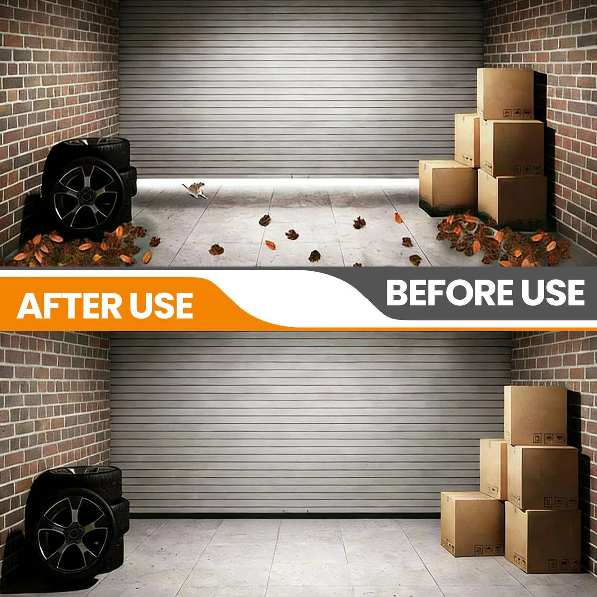 Guarnizione Porta Garage in Gomma Autoadesiva da 3 Metri,Guarnizione Basculante Garage Adesiva Universale con Chiodi per la Parte Superiore, Inferiore e Laterale della Porta