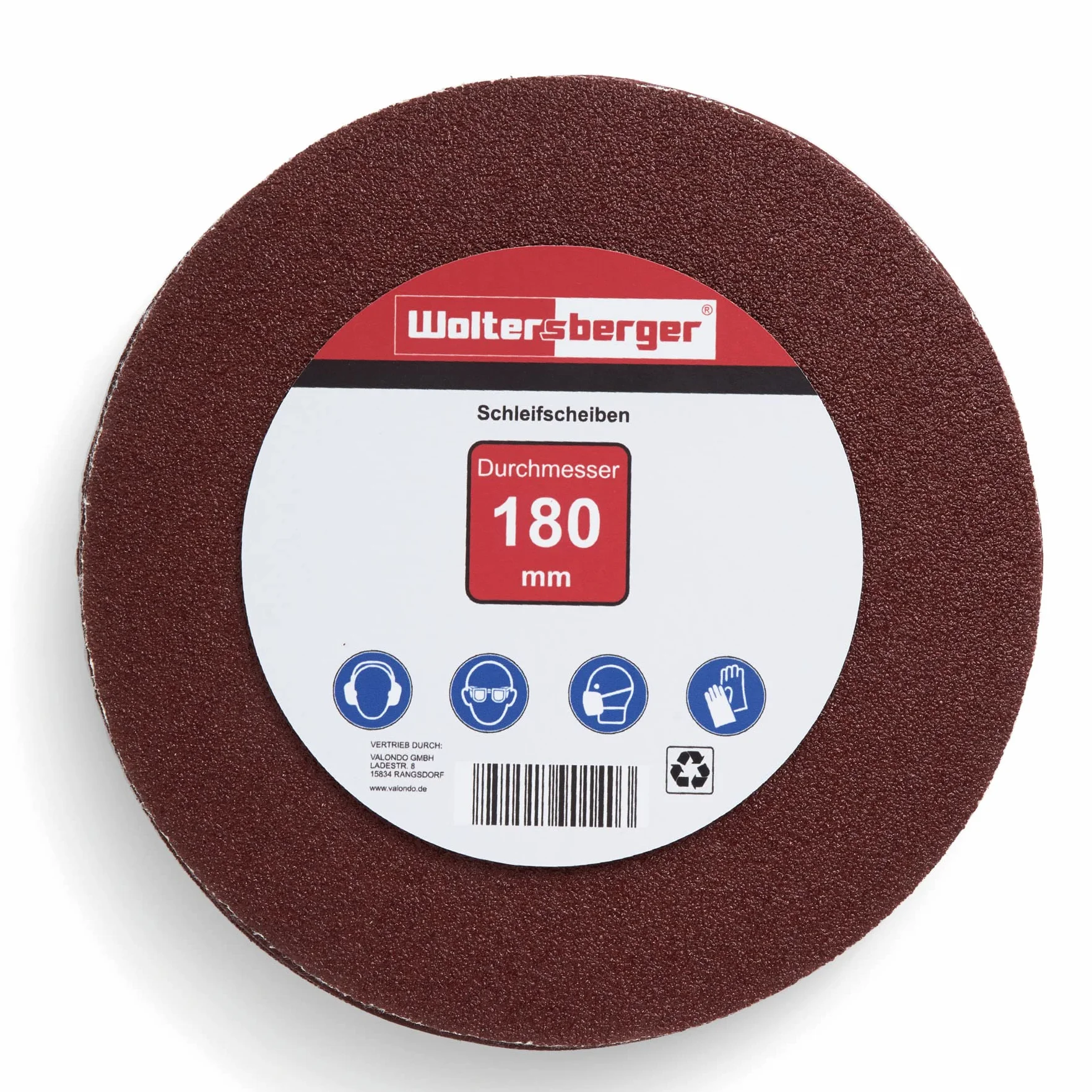 Woltersberger® 50 dischi abrasivi Ø 180 mm, grana P40, senza foro in rosso, per una levigatura ottimale, versatile