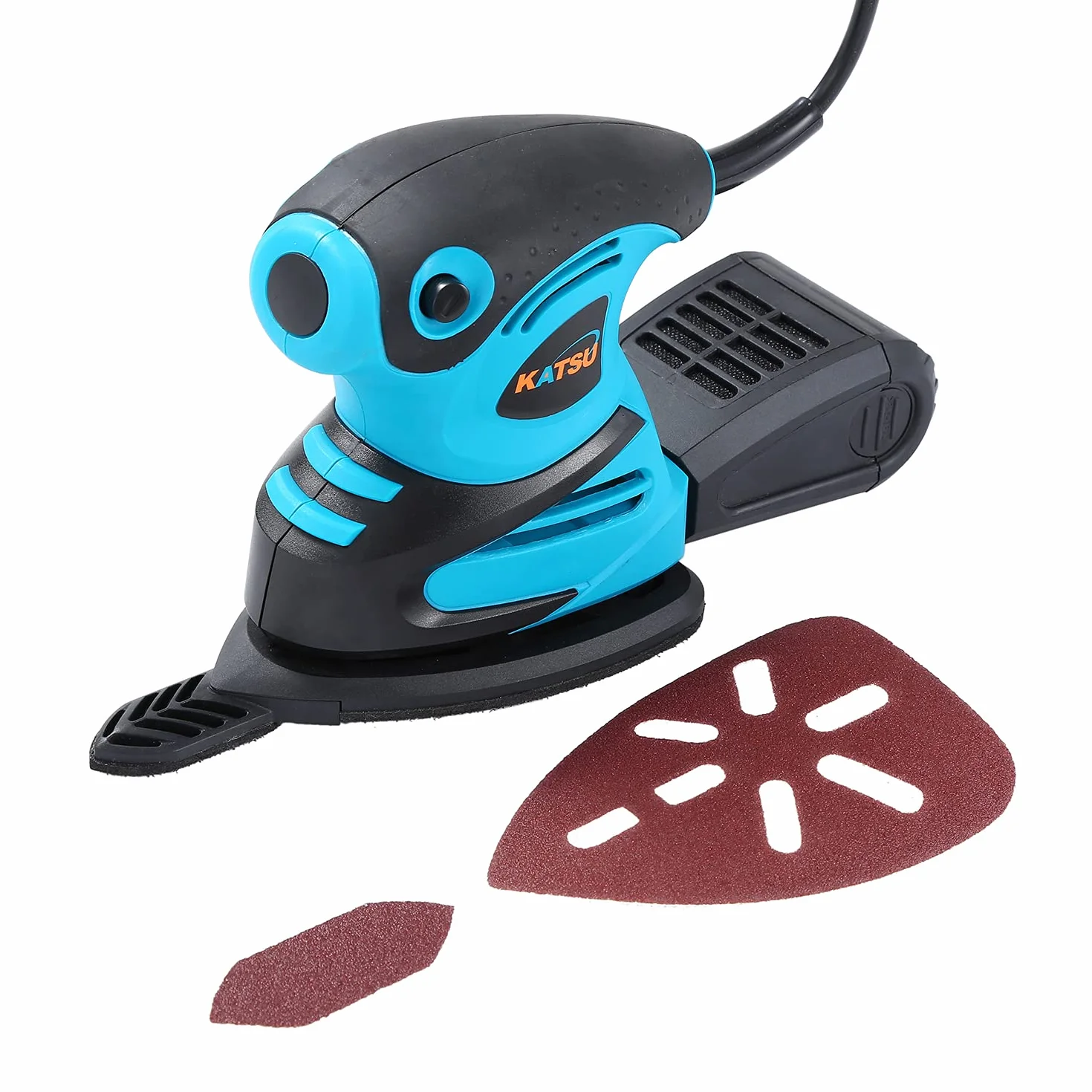 KATSU Levigatrice Detail Elettrica 180W 15000RPM Levigatrice Mouse Multifunzioni con Aspiratore di Polveri e 20 Pezzi Carte Abrasive per Levigare Lucidare 100176