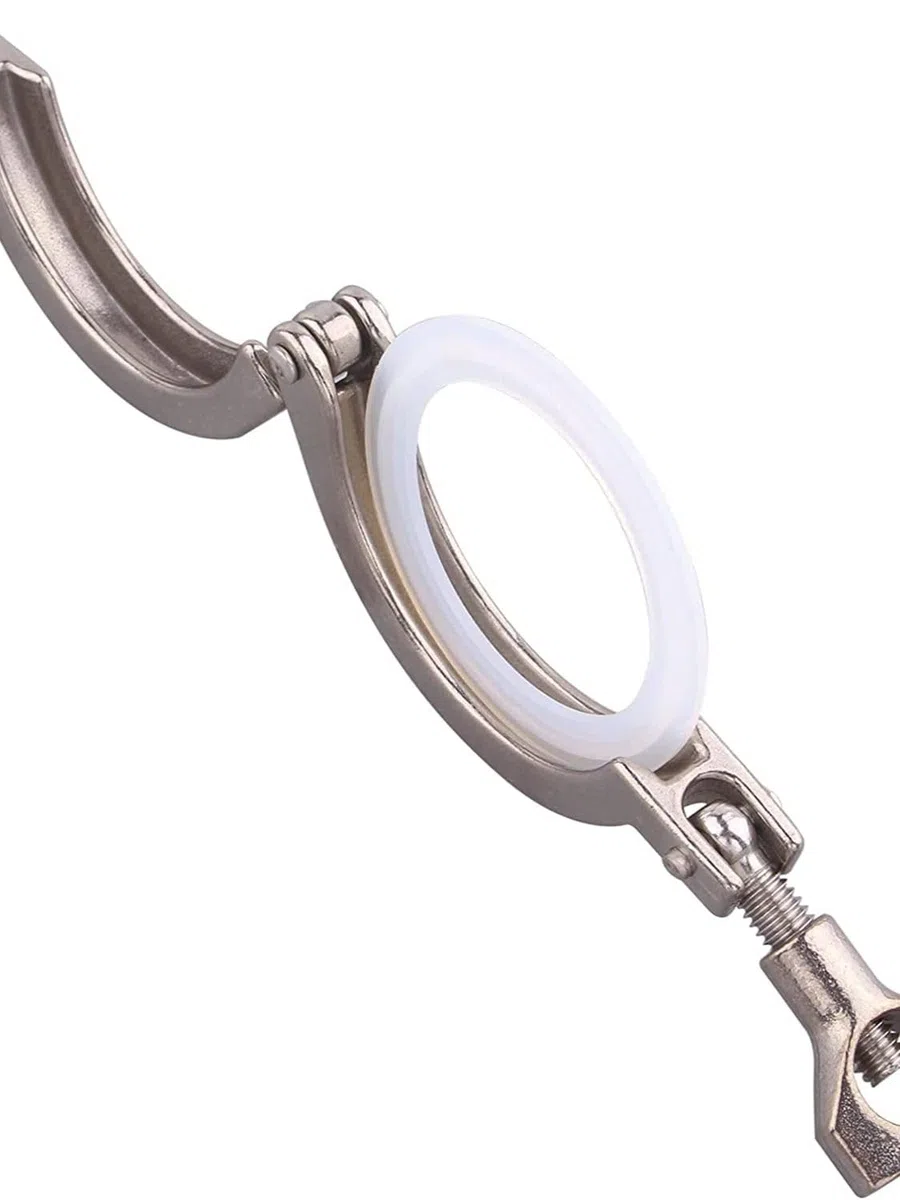 Morsetto Sanitario Tri-Clamp in Acciaio Inossidabile Sanitario con Diametro Esterno di 4 Pollici e 119 mm con Dado ad Alette for ghiera con Guarnizione in Silicone da 4 Pollici (119 mm)