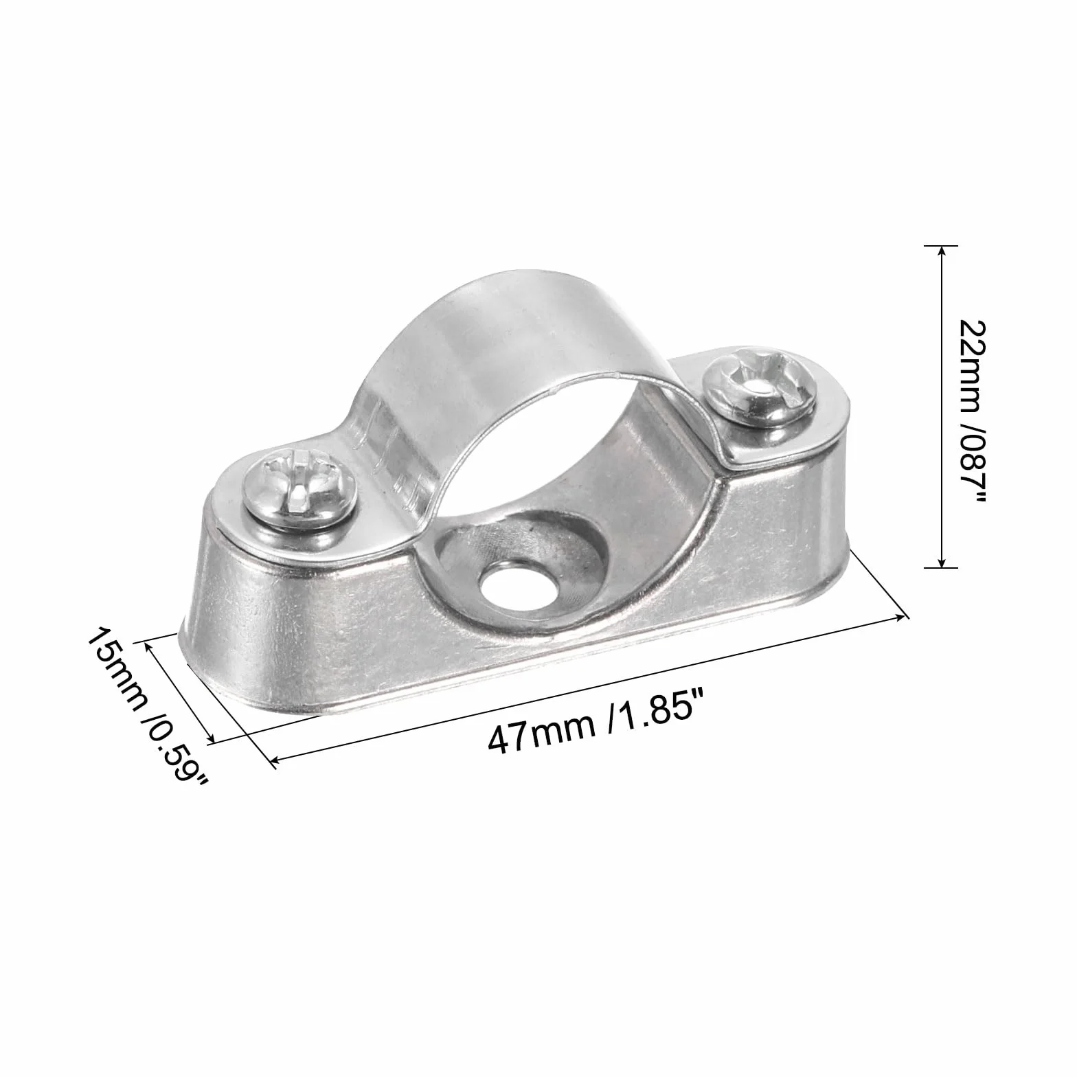 uxcell 10 staffe per tubi di supporto per tubi da 20 mm, montaggio a parete per tubi rigidi per tubi in PVC in metallo