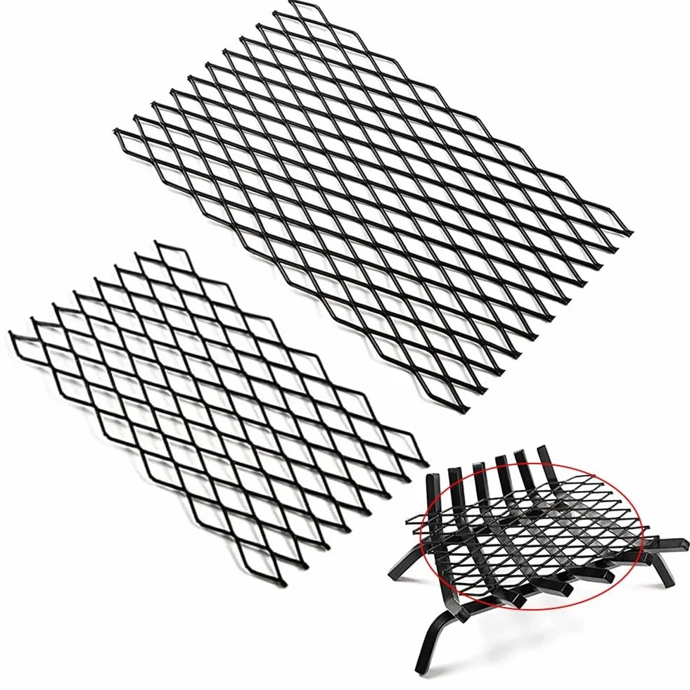 Supporto per brace, griglia in acciaio antiruggine, per caminetto, brace, forni, ceneri residue, supporto per camino (24,9 x 40,9 cm)