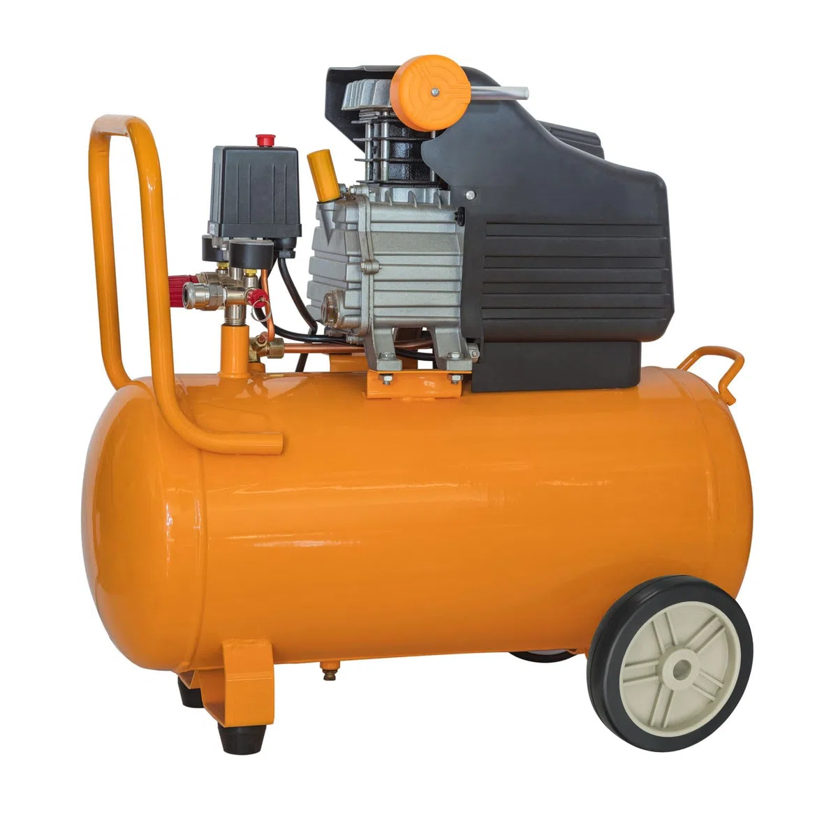 PATIKIL Ruote Compressore Aria 6", Parte Ricambio Universale per Ruote Compressore Aria 2pz, Ruote Ricambio per Ruote Compressore Aria Diametro 0,6" Foro Facile Mobilità, Beige
