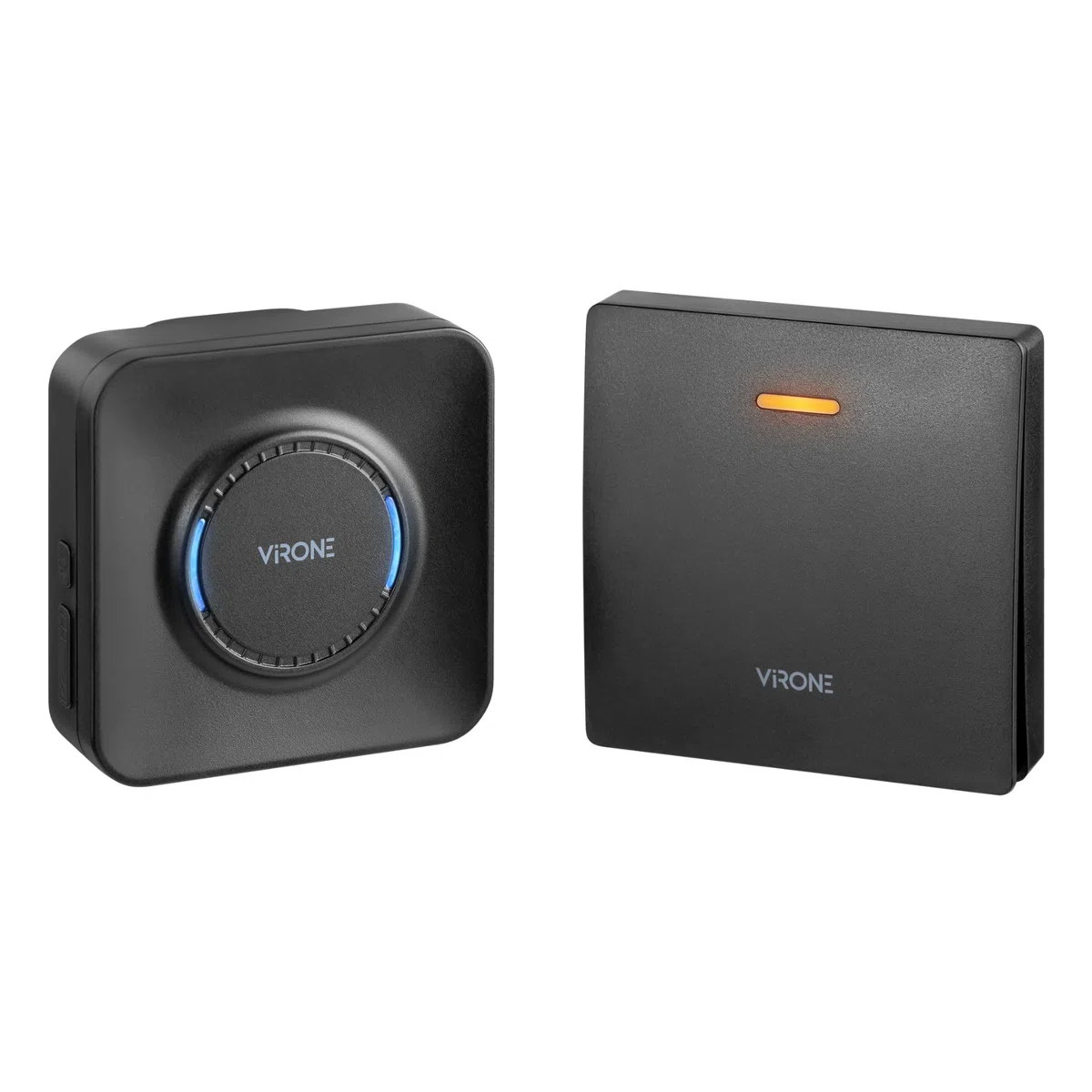 Virone TELERO AC Campanello Senza Fili da Esterno - Non Richiede Batterie - 39 Suonerie - 4 Livelli di Volume max.100dB - Campanello per Anziani - 230V Portata fino a 200m IP44