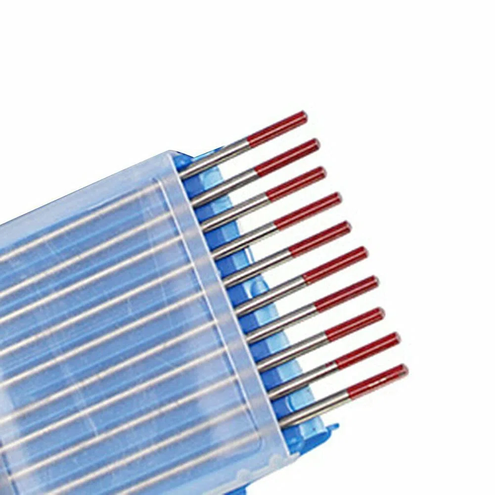 SUSEMSE TIG Elettrodi di saldatura tungsteno WT20 rosso 2% ossido toriato elettrodo 10-Pack punta 1.0/1.6/2.4/3.2 X175mm (2.4)