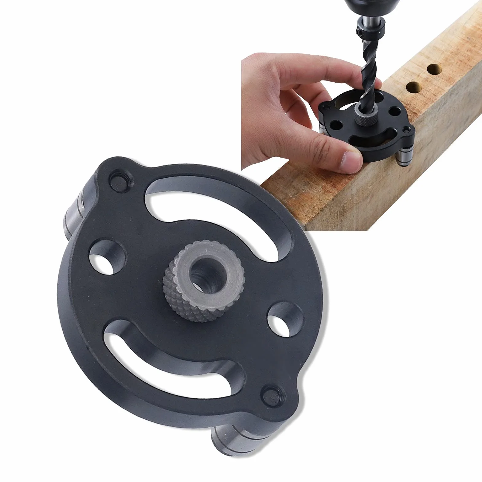 Localizzatore di Perforazione Cr12 con 8 Boccole di Perforazione 3/4/5/6/7/8/9/10 mm, Dima di Perforazione Verticale con Boccole Guida