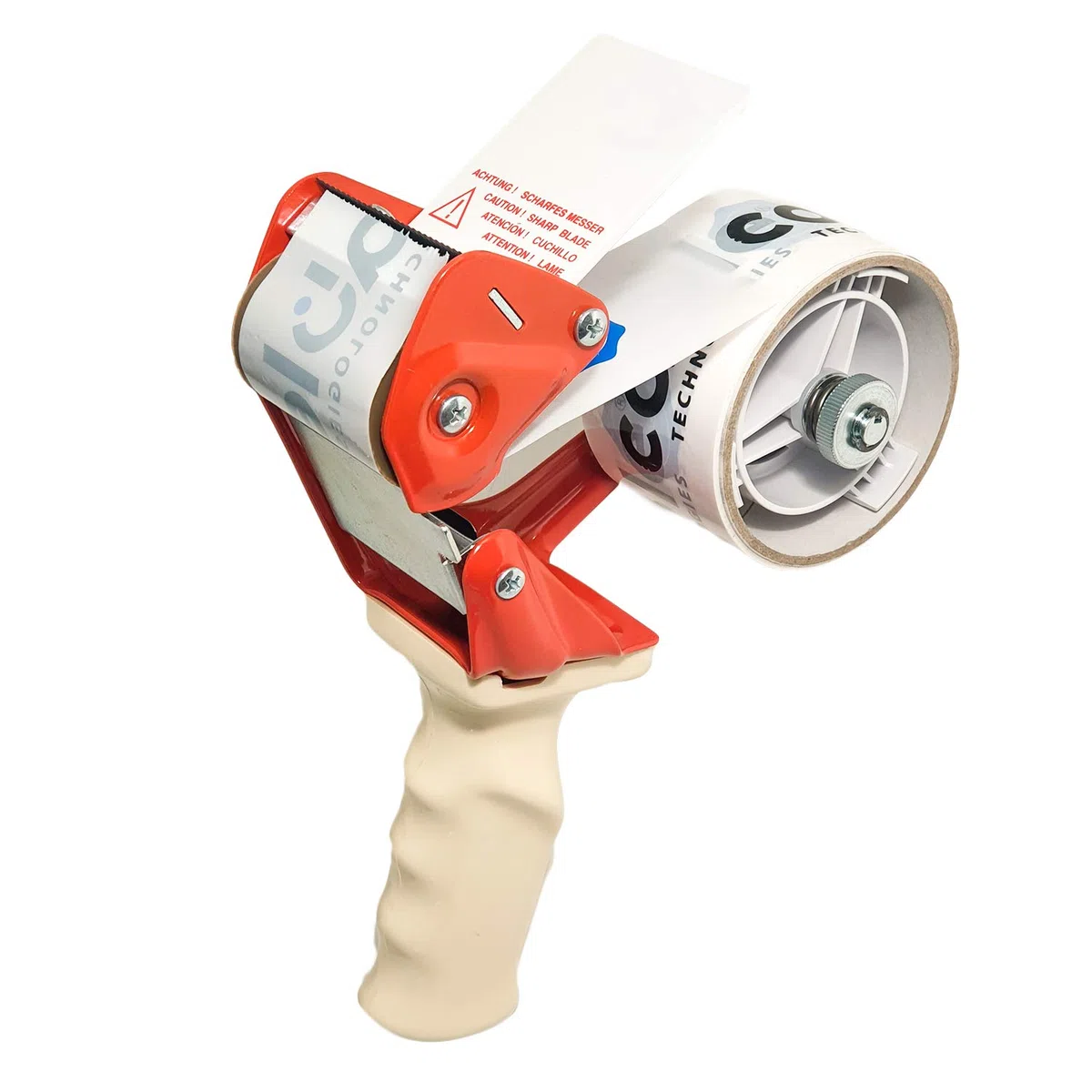 Dispenser Manuale di Nastro adesivo Professionale, Tendinastro da magazzino in Ferro, Nastratrice 50mm con Frizione regolabile, Applicatore da imballaggio, impugnatura ergonomica