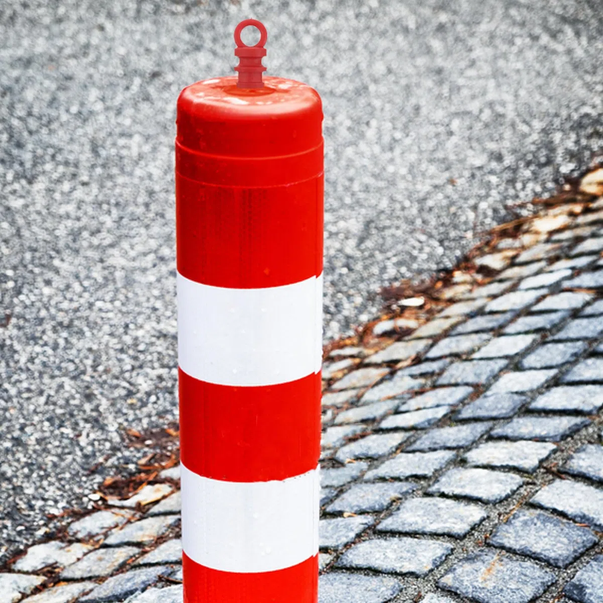 Healeved 15 Tappi di Sicurezza per Pali di Avvertimento: Accessori con Tappo Conico per Delineatori Del Traffico - Coperture per Colonne con Maglie di Catena in Plastica per Installazioni Edili