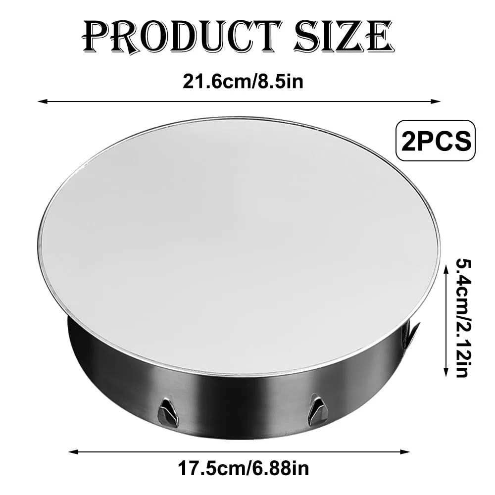 Coperchio per foro per camino, 180 mm, 2 pezzi in acciaio inox, copertura per tubo del fumo, tappo cieco per tubi di fumo, diametro 180 mm