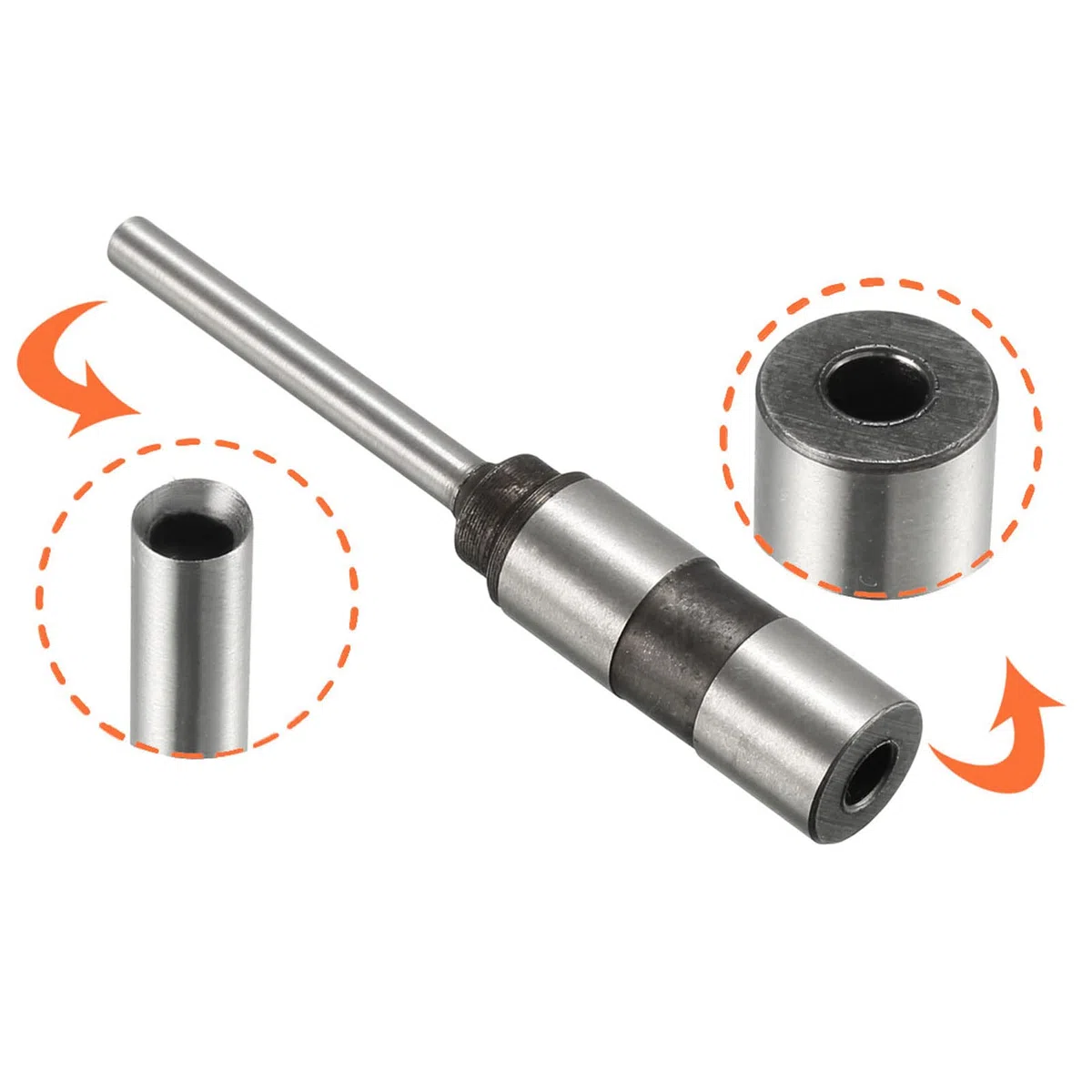 QUARKZMAN Cava Carta Trapano Punta 5mmx75mm, 4mmx70mm per Straight Gambo Punch Punzonatura Macchina 2pz