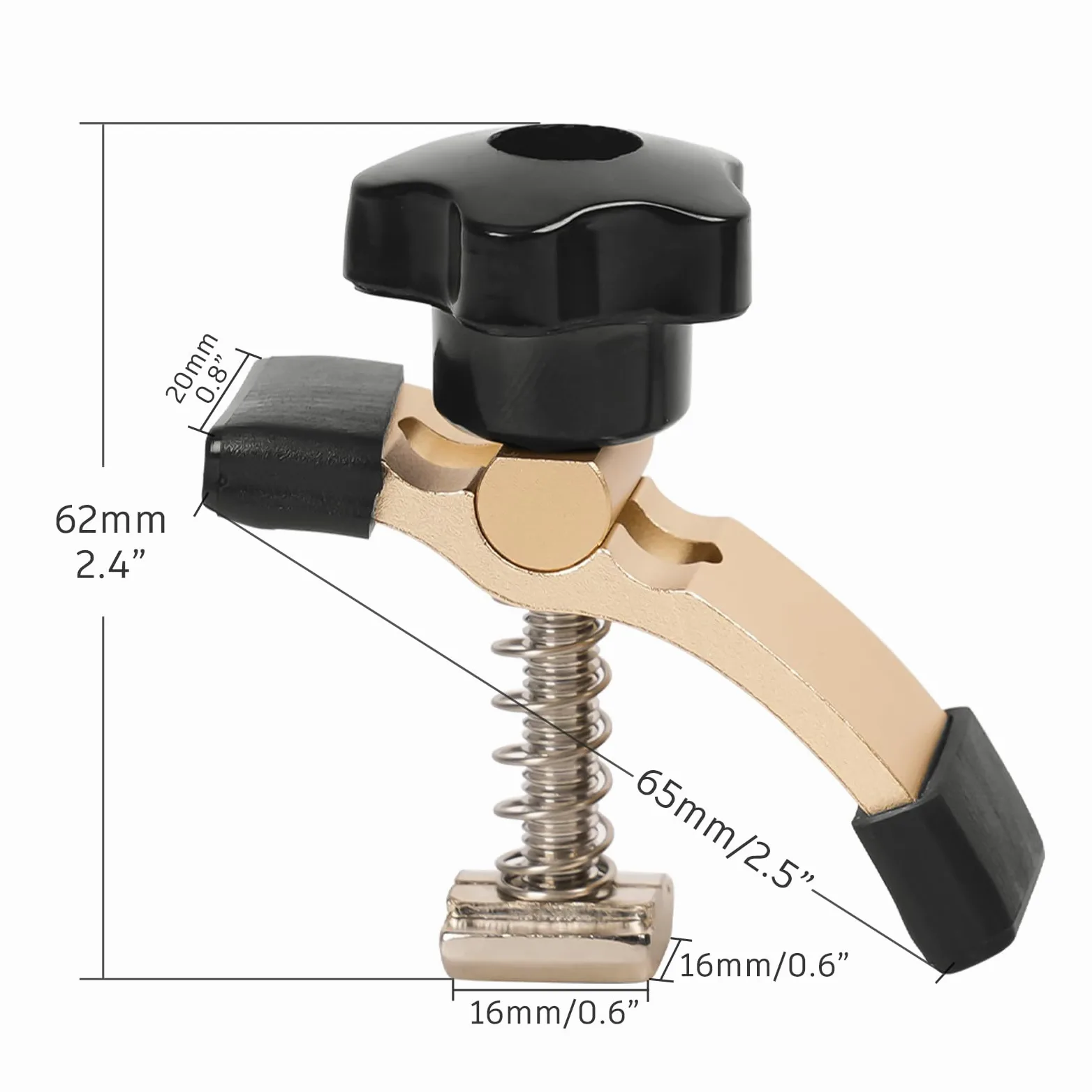 LUNYEE Kit di 2 mini morsetti per tenere premuto, morsetto per router CNC per lavorazione del legno e lavorazione dei metalli, compatibile con router CNC 3018, 3018 Pro Max/3018-Pro Ultra, 6,3 cm