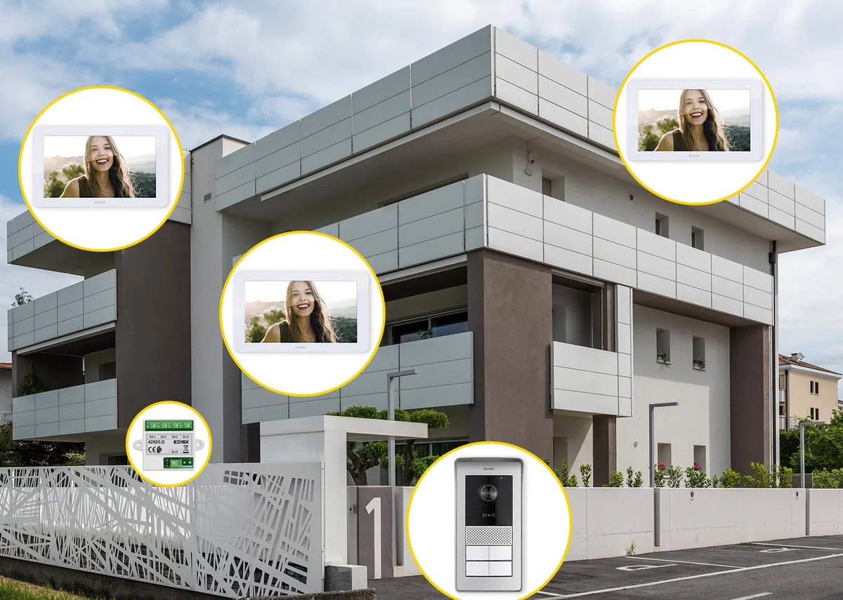 Vimar 42920.D ELVOX Distributore bus per kit Video RFID da utilizzare per separare il bus in 4 linee, ad incasso
