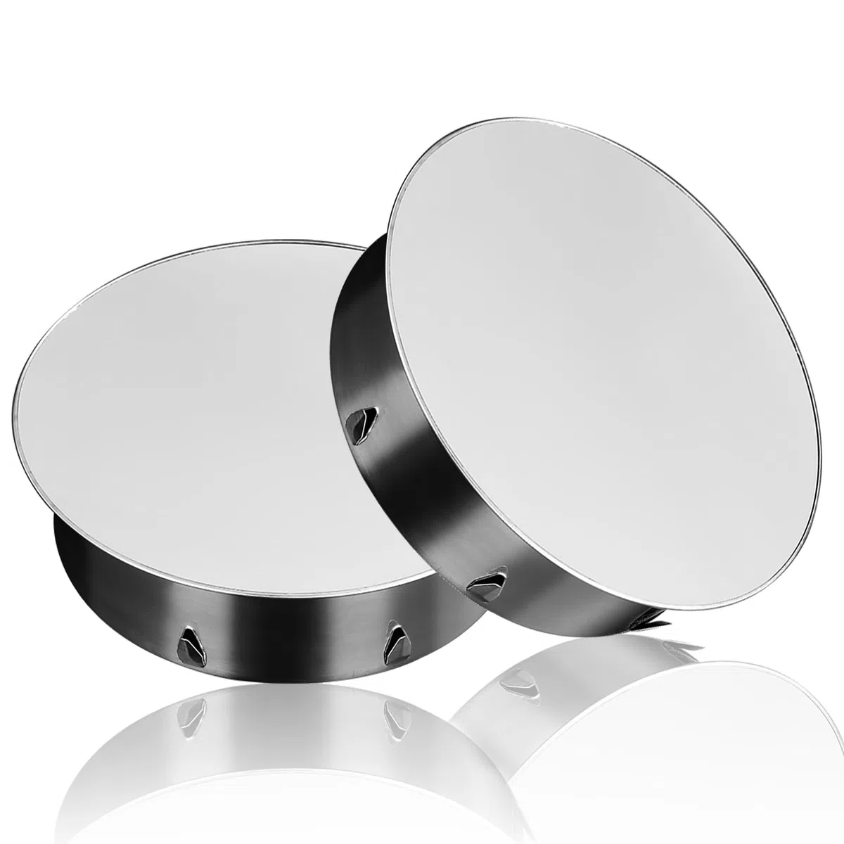 Coperchio per foro per camino, 180 mm, 2 pezzi in acciaio inox, copertura per tubo del fumo, tappo cieco per tubi di fumo, diametro 180 mm