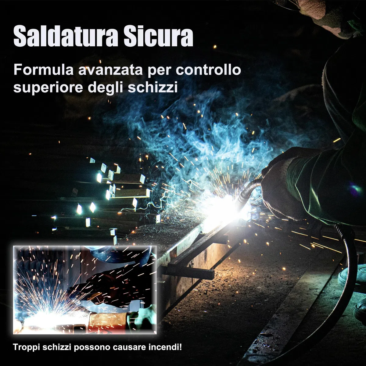 Filo Animato No Gas 0,8mm Peso netto: 0,9 kg - Doppia Bobina E71T-GS per Saldatrice MIG, Kit Saldatura Semiautomatica (2 Confezionee)