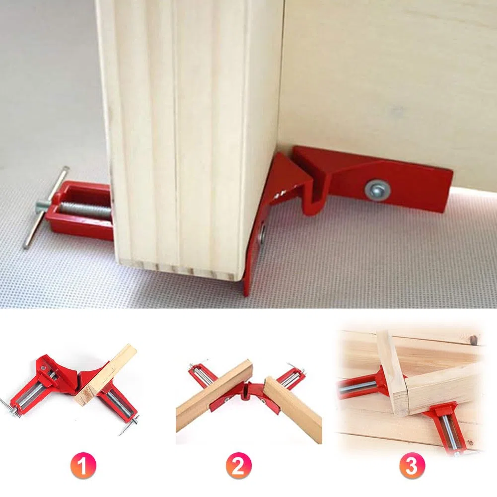 Morsetto Angolare ad Angolo Retto 90 Gradi per Falegnameria e Saldatura, Hand Tools Lavorazione con 2 Pezzi