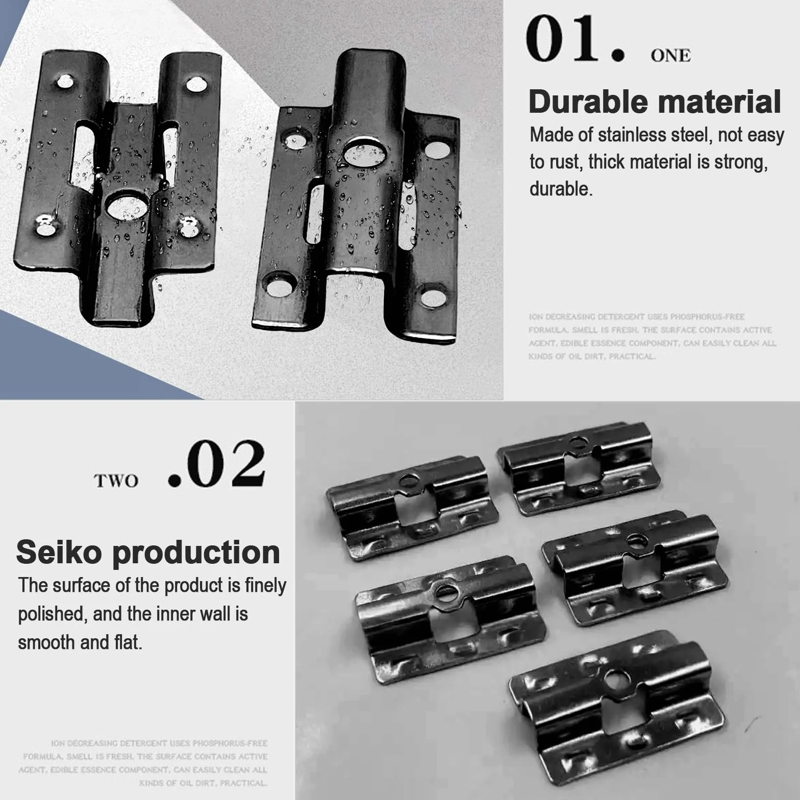 100 pezzi, clip di fissaggio in acciaio inox per pavimentazione in WPC, clip per assi in WPC, fissaggio invisibile per terrazza con viti per assi WPC, clip a T, fissaggio nascosto (nero 7 mm)