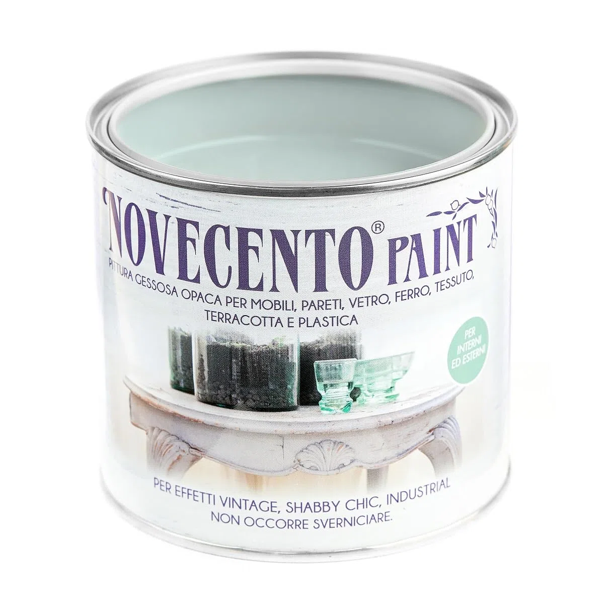 Novecento Paint mobili, Barattolo da 500 ml Colore Verde Salvia