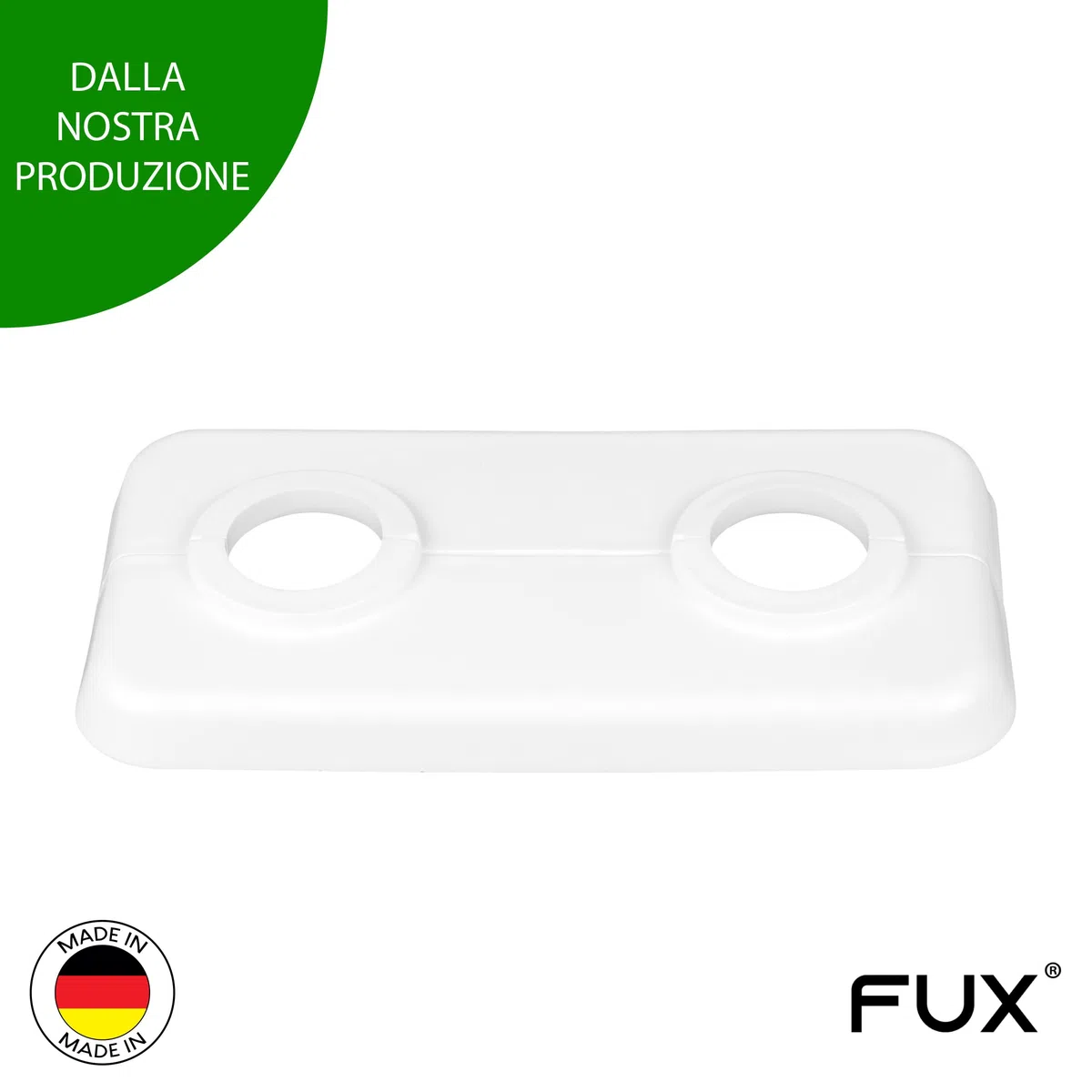 10 Pezzi rosette doppie per termosifone, diversi colori e dimensionicopri termosifone bianco, collari per tubi, rosetta termosifone, copritermosifone, polipropilene bianco (16mm)