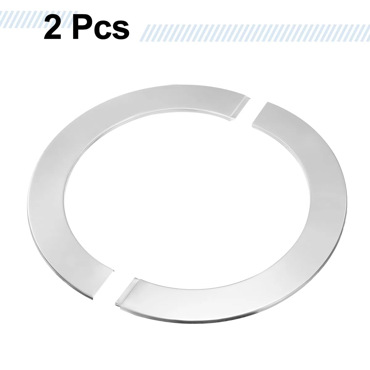 QUARKZMAN 2Pcs Flangia A Parete Divisibile 7.17" (182mm) Acciaio Inossidabile Rotondo Autoadesivo Flangia Divisibile Copertura Tubo Clip-on Collare Anello Per Pavimento Soffitto Bagno