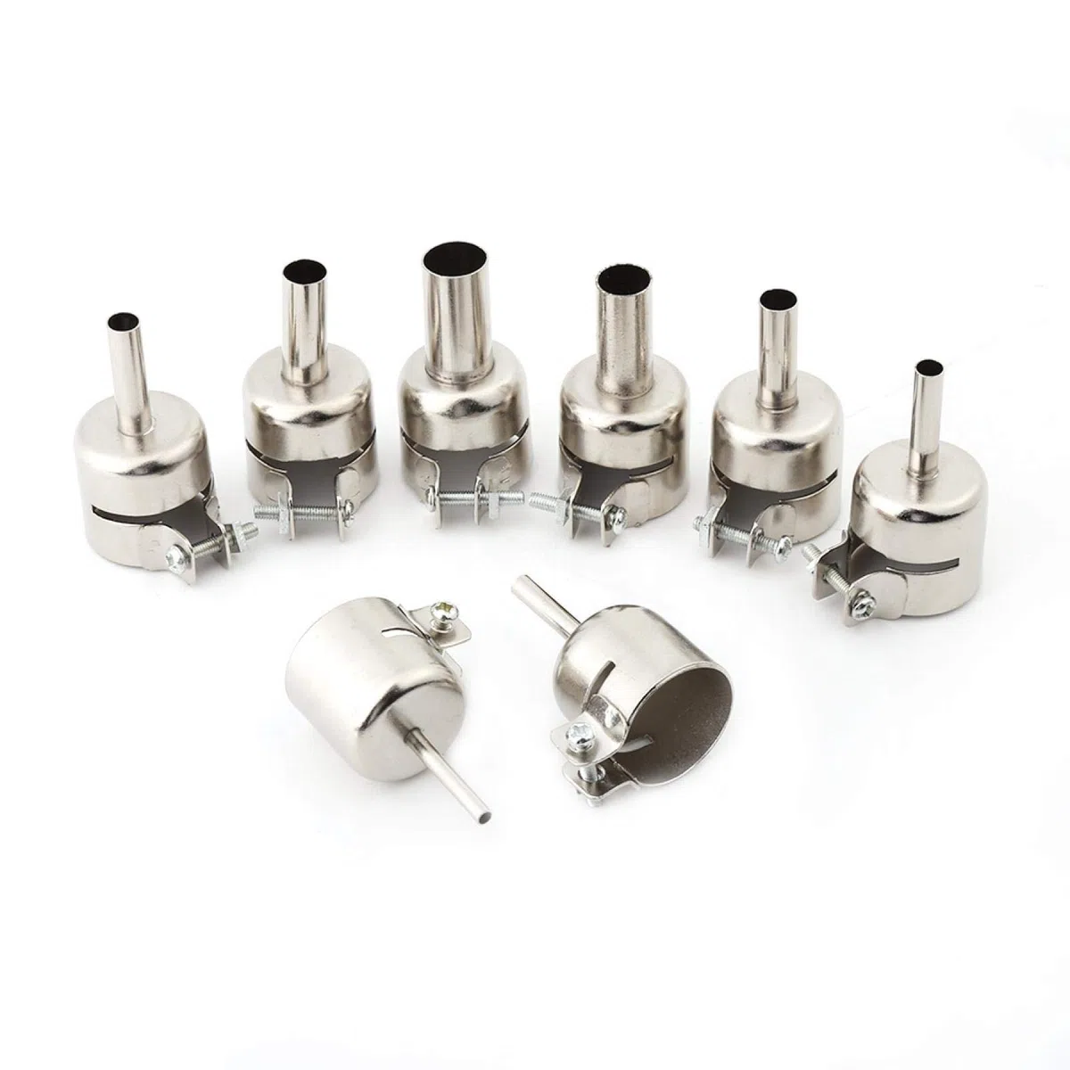 8 pezzi/set ugelli per pistola termica, adattatore aria pistola ugello di calore per strumenti di riparazione stazione di saldatura ad aria calda (3/4/5/6/7/8/10/12mm)