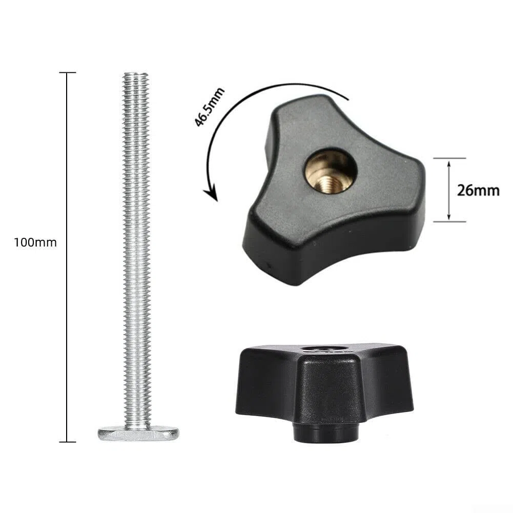 Scivolo per guida per la lavorazione del legno 500 mm con viti autofilettanti, guide a T Set di guide in lega di alluminio con cursore e maniglia per utensili per la lavorazione del legno