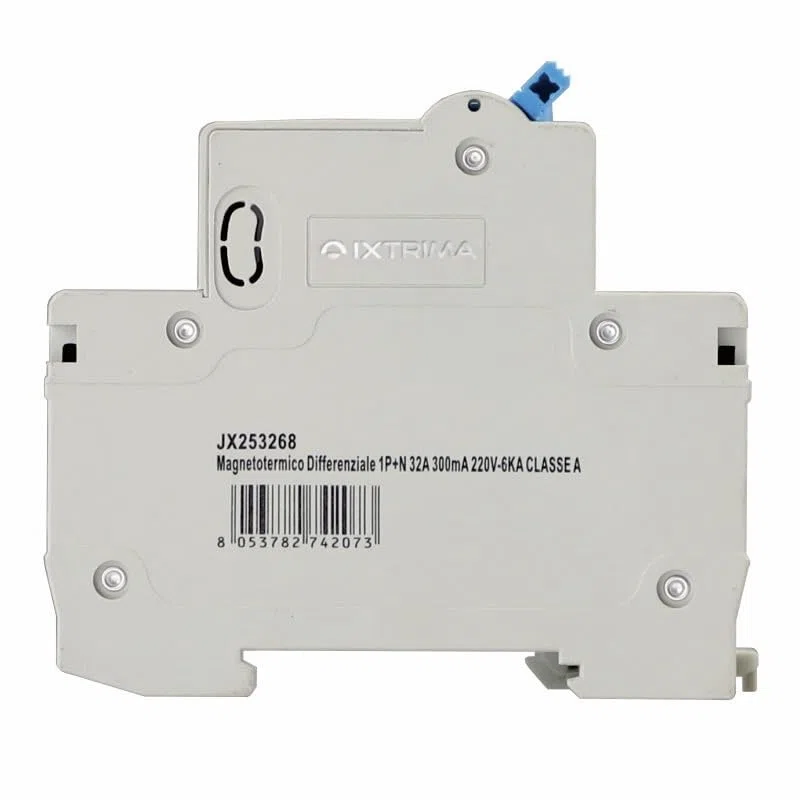 Interruttore Magnetotermico Differenziale 1P+N 32A 300mA 220V-6KA CLASSE A 2 MODULI 300mA per Guida DIN - Protezione Circuiti e Sicurezza Impianti