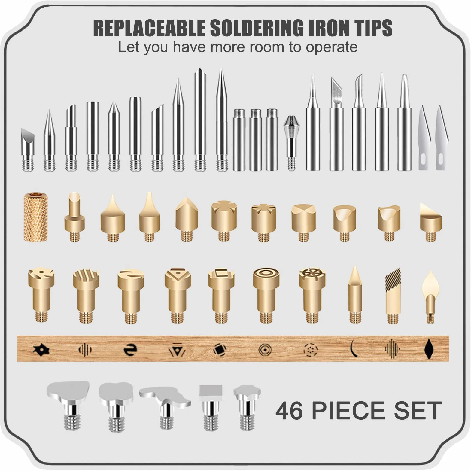 80W Kit Pirografia Legno, 108pcs Attrezzi Incisione Professionale per Cuoio, Saldatore con Temperatura Regolabile con ℉/℃ Interruttore, per Intaglio/Saldatura/Goffrare/Arte DIY