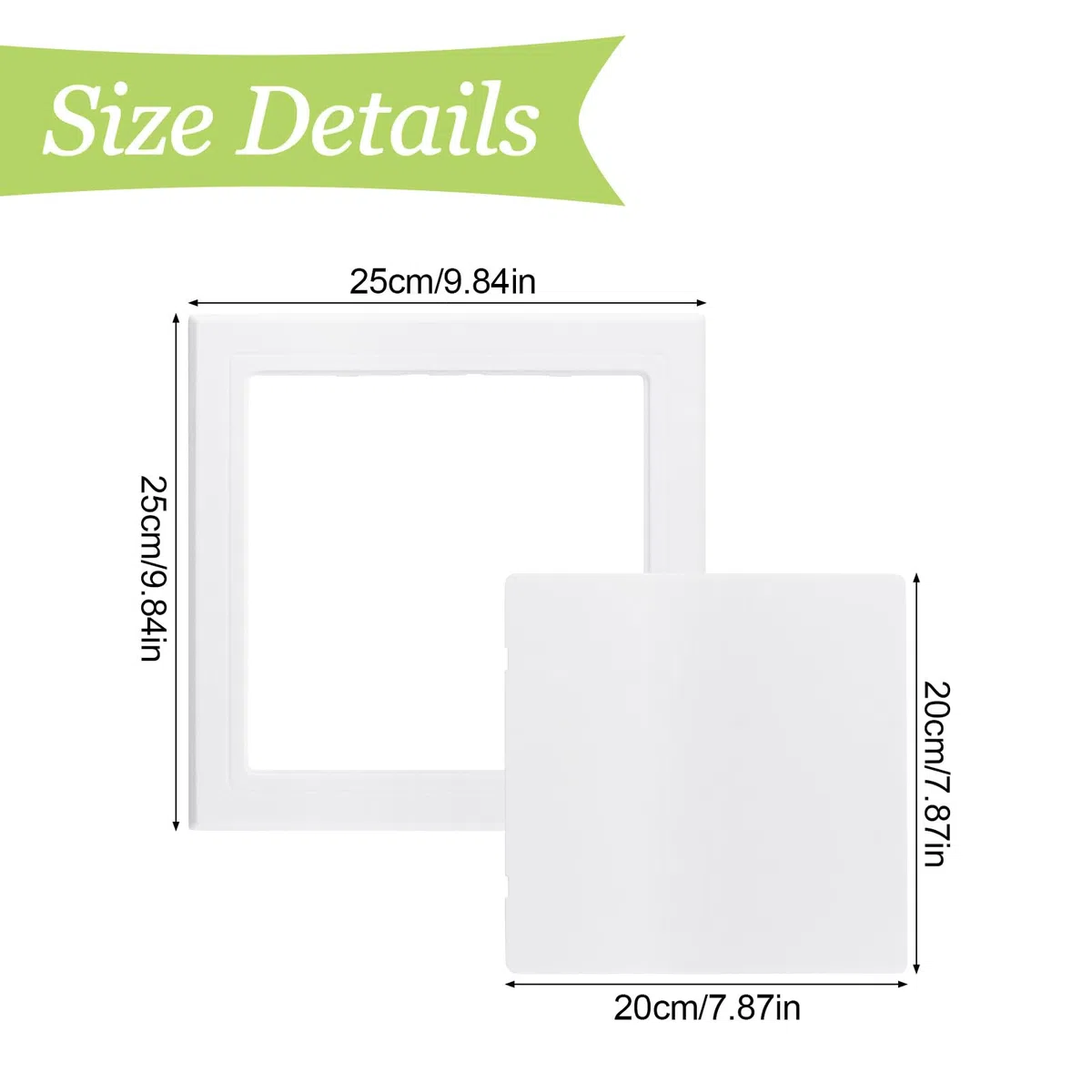 Pannello di accesso autoadesivo per cartongesso, 20,3 x 20,3 cm, montaggio a parete, copertura per fori da parete, porta di ispezione per cavi idraulici, elettrici e cablaggi (bianco)