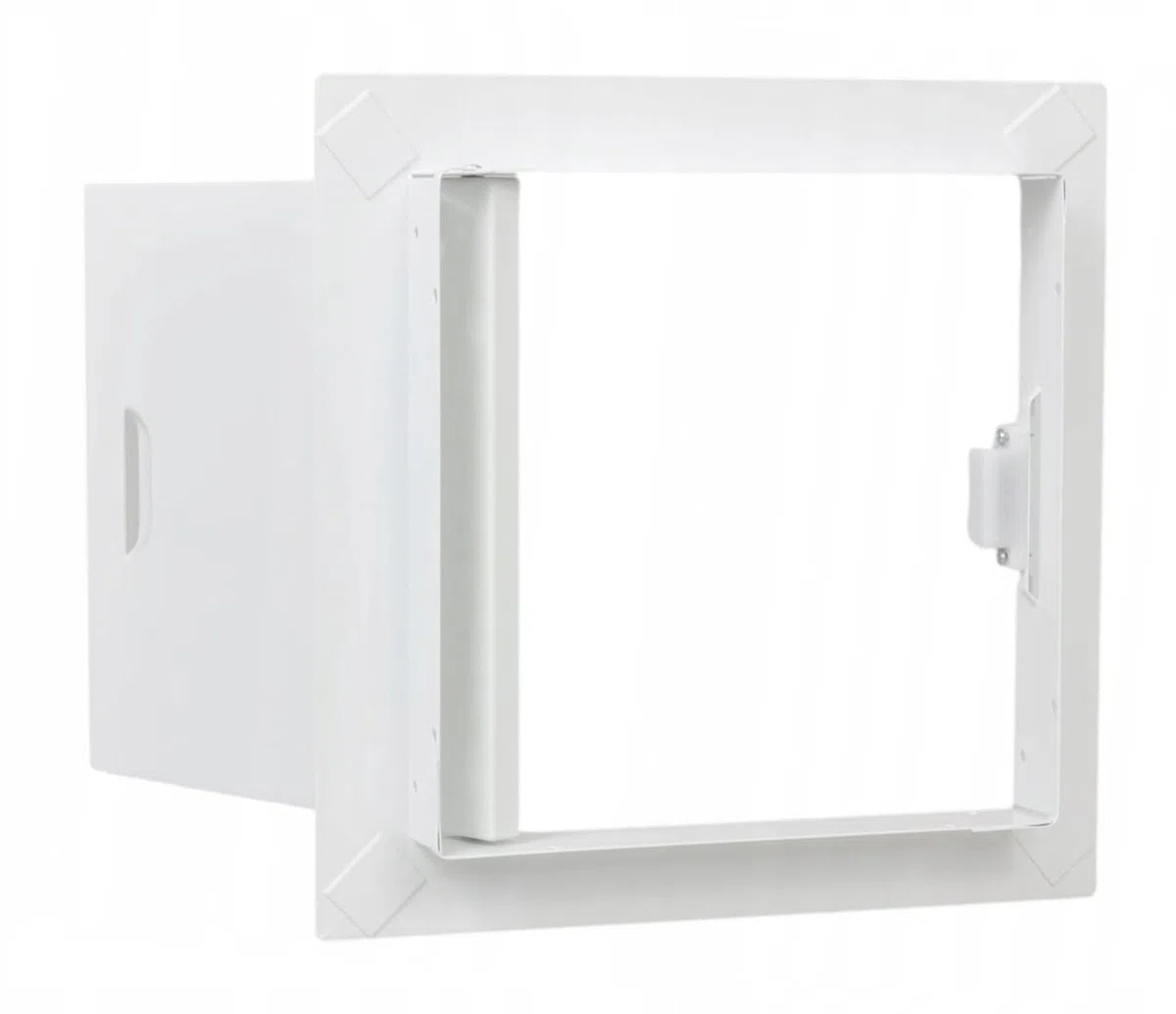 SYSTERM - Sportello di ispezione in acciaio per ispezione e copertura, chiusura magnetica, bianco, dimensioni a scelta (1, bianco, 15 x 15 cm)