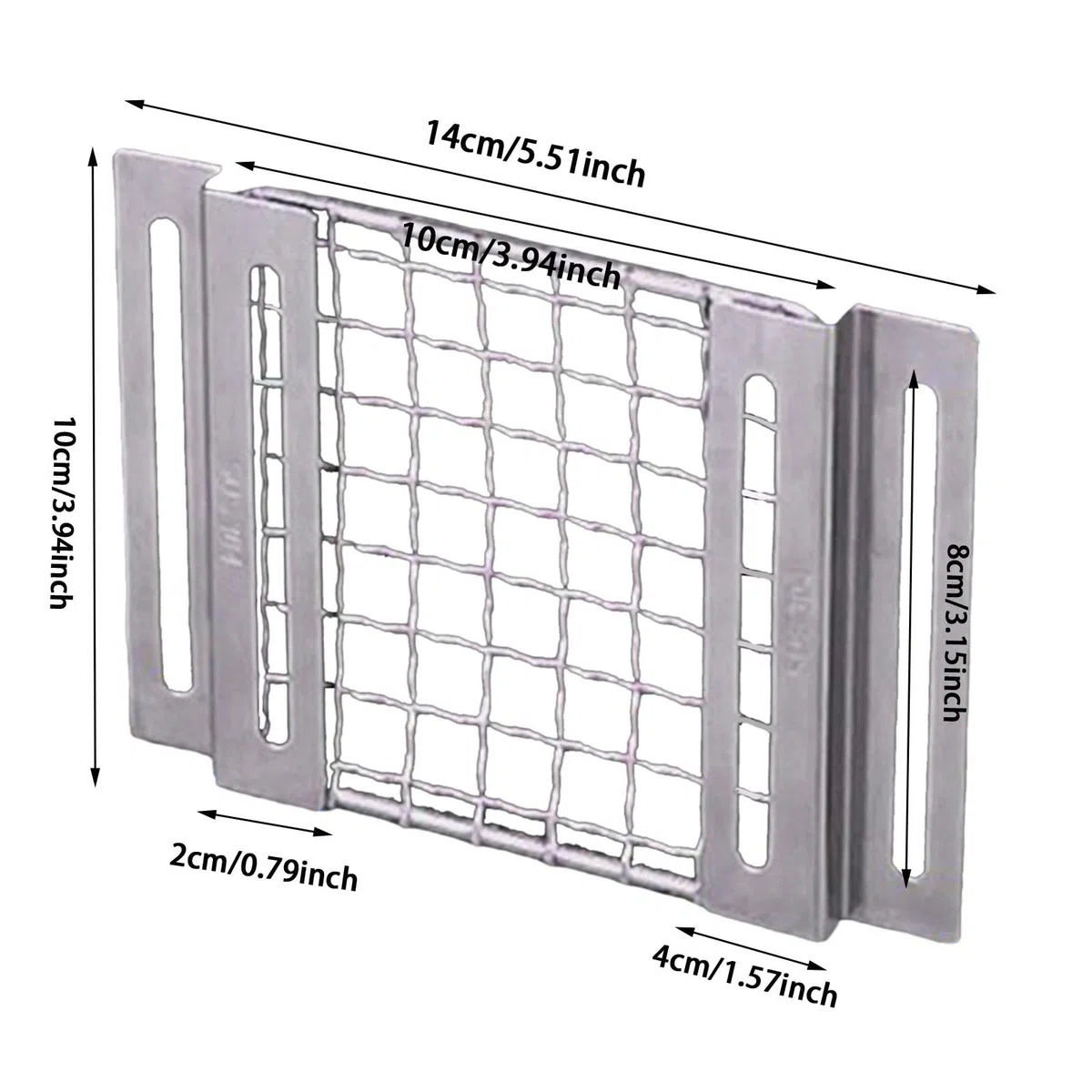 Griglia di Scarico in Acciaio Inox, Griglia di Drenaggio Laterale, Copripozzetto Protezione Foglie per Terrazza Giardino, Impedisce Efficacemente Che Detriti E Foglie Ostruiscano, 10x10 Cm